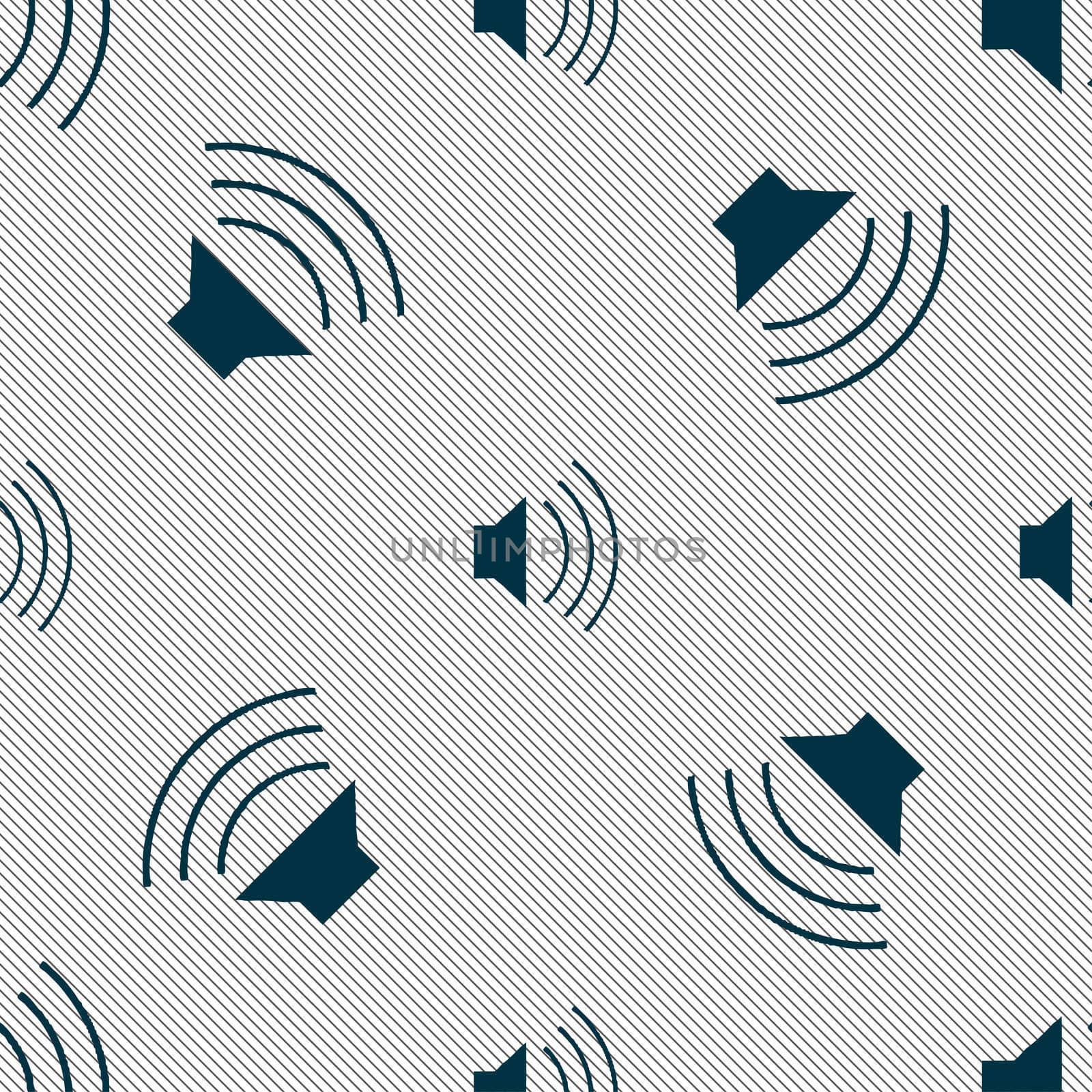 volume, sound icon sign. Seamless pattern with geometric texture.  by serhii_lohvyniuk