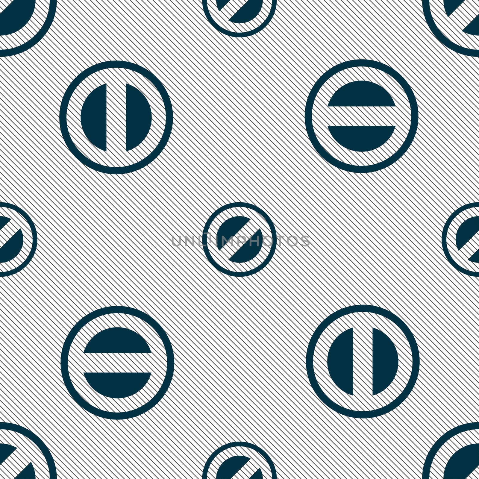 Cancel icon sign. Seamless pattern with geometric texture.  by serhii_lohvyniuk