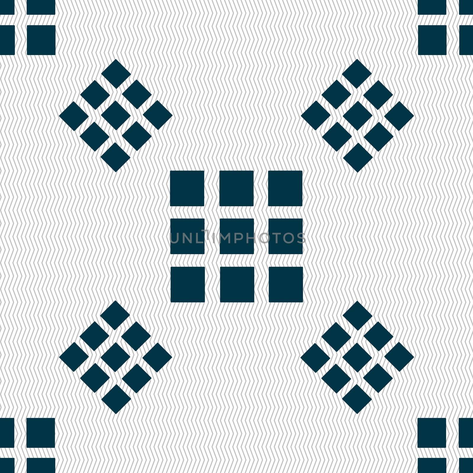 List sign icon. Content view option symbol. Seamless pattern with geometric texture.  by serhii_lohvyniuk