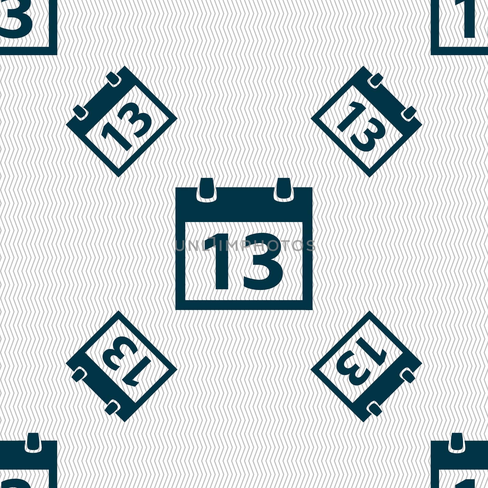 Calendar sign icon. days month symbol. Date button. Seamless pattern with geometric texture. illustration