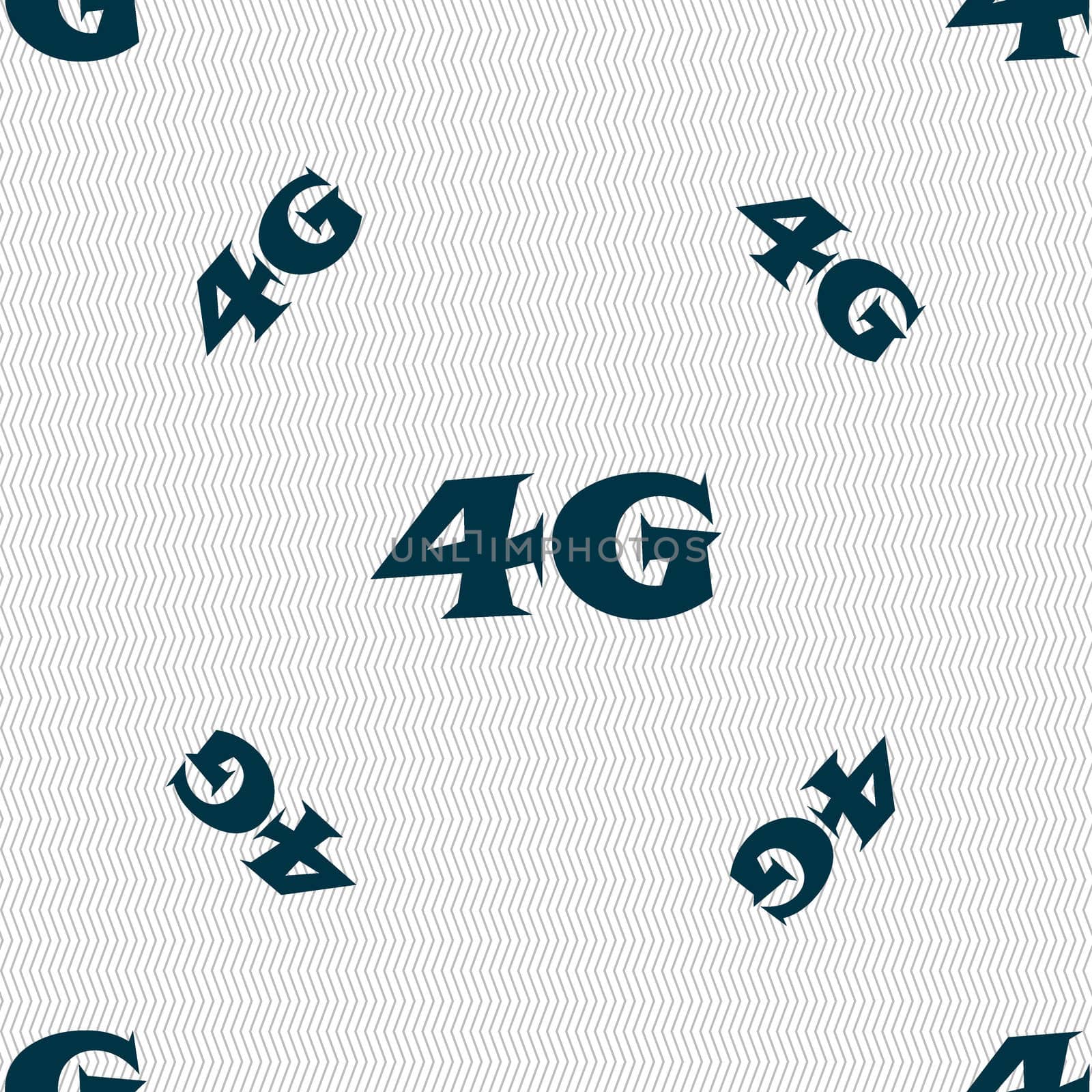 4G sign icon. Mobile telecommunications technology symbol. Seamless pattern with geometric texture.  by serhii_lohvyniuk