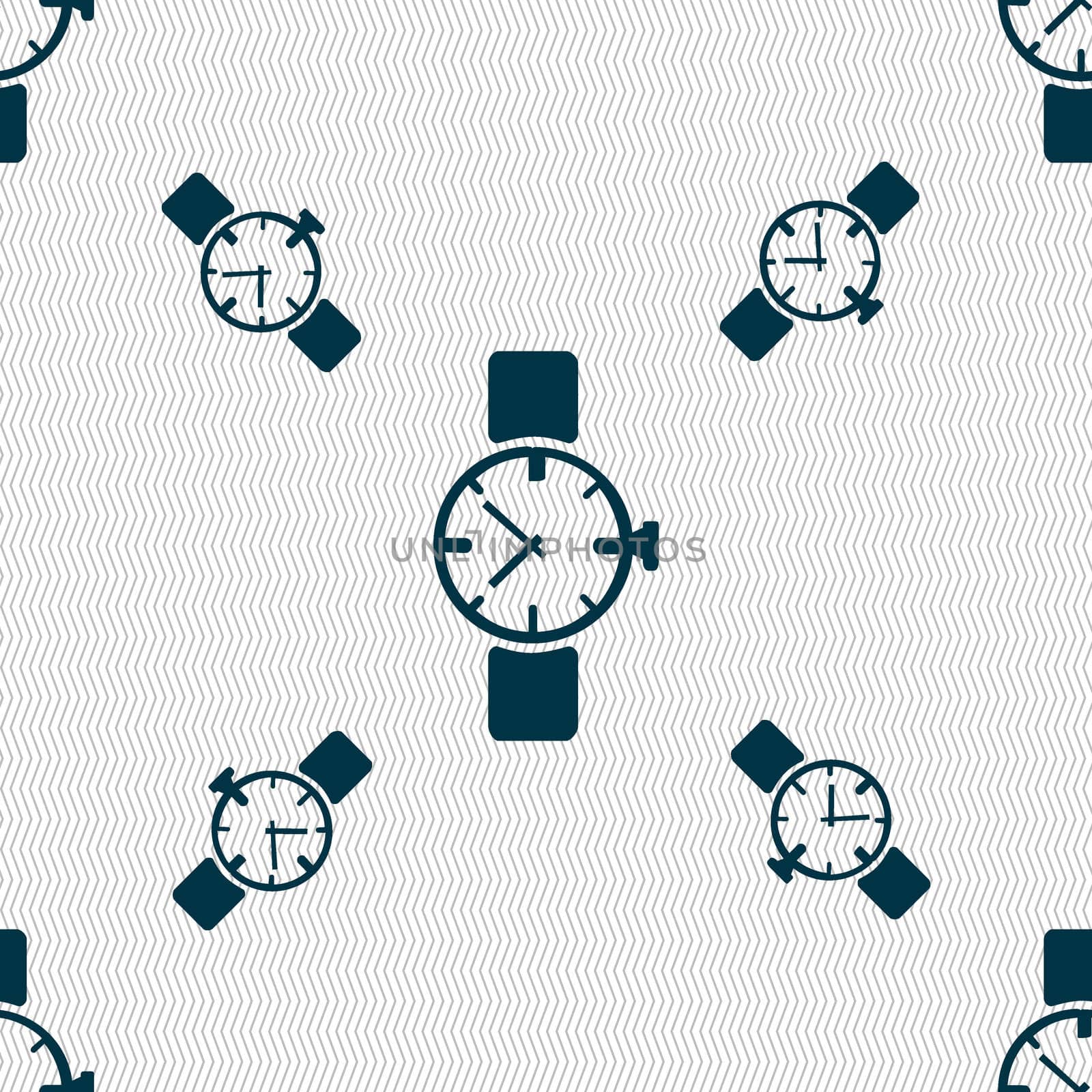 watches icon symbol . Seamless pattern with geometric texture.  by serhii_lohvyniuk