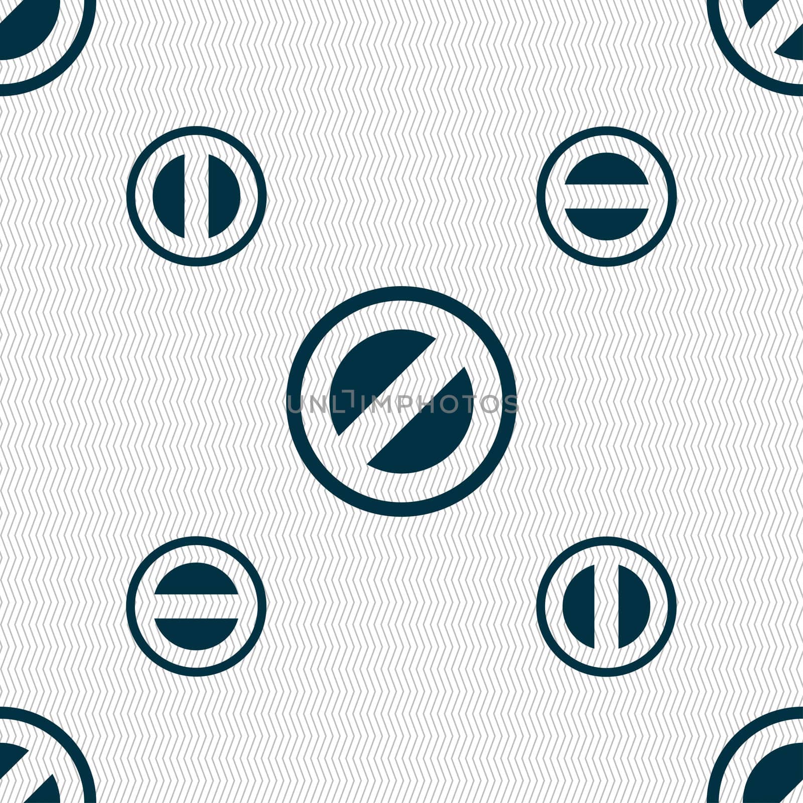 Cancel icon sign. Seamless pattern with geometric texture.  by serhii_lohvyniuk