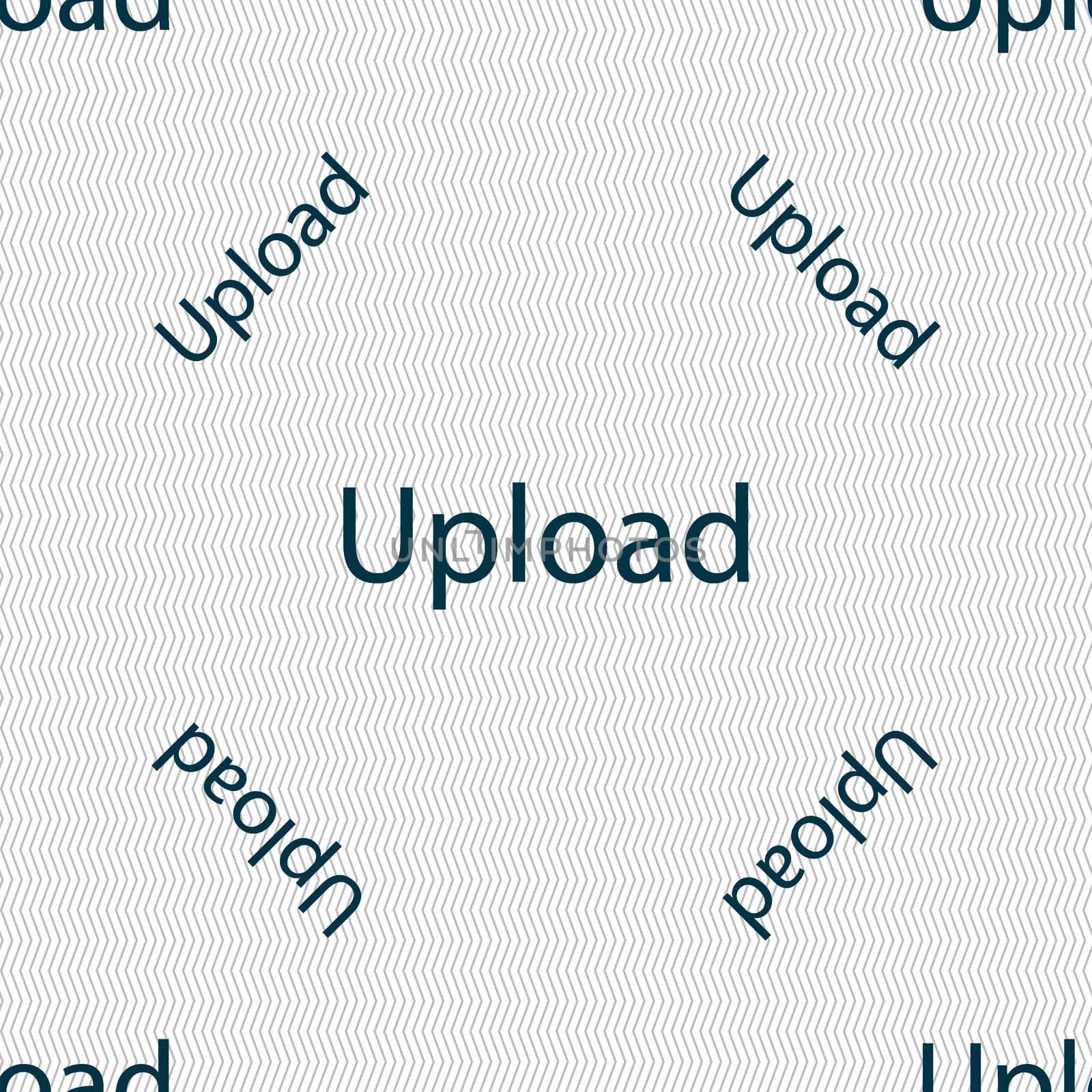 Upload sign icon. Load symbol. Seamless pattern with geometric texture.  by serhii_lohvyniuk