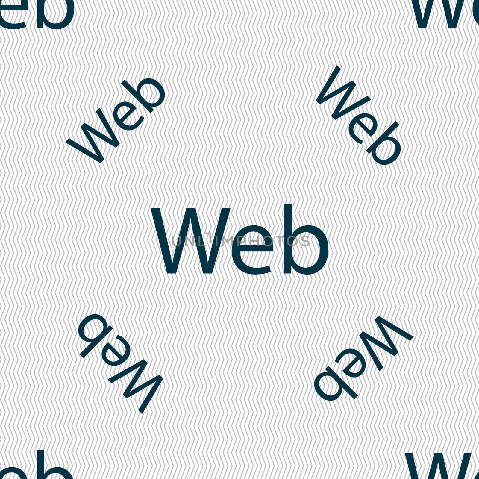 Web sign icon. World wide web symbol. Seamless pattern with geometric texture. illustration
