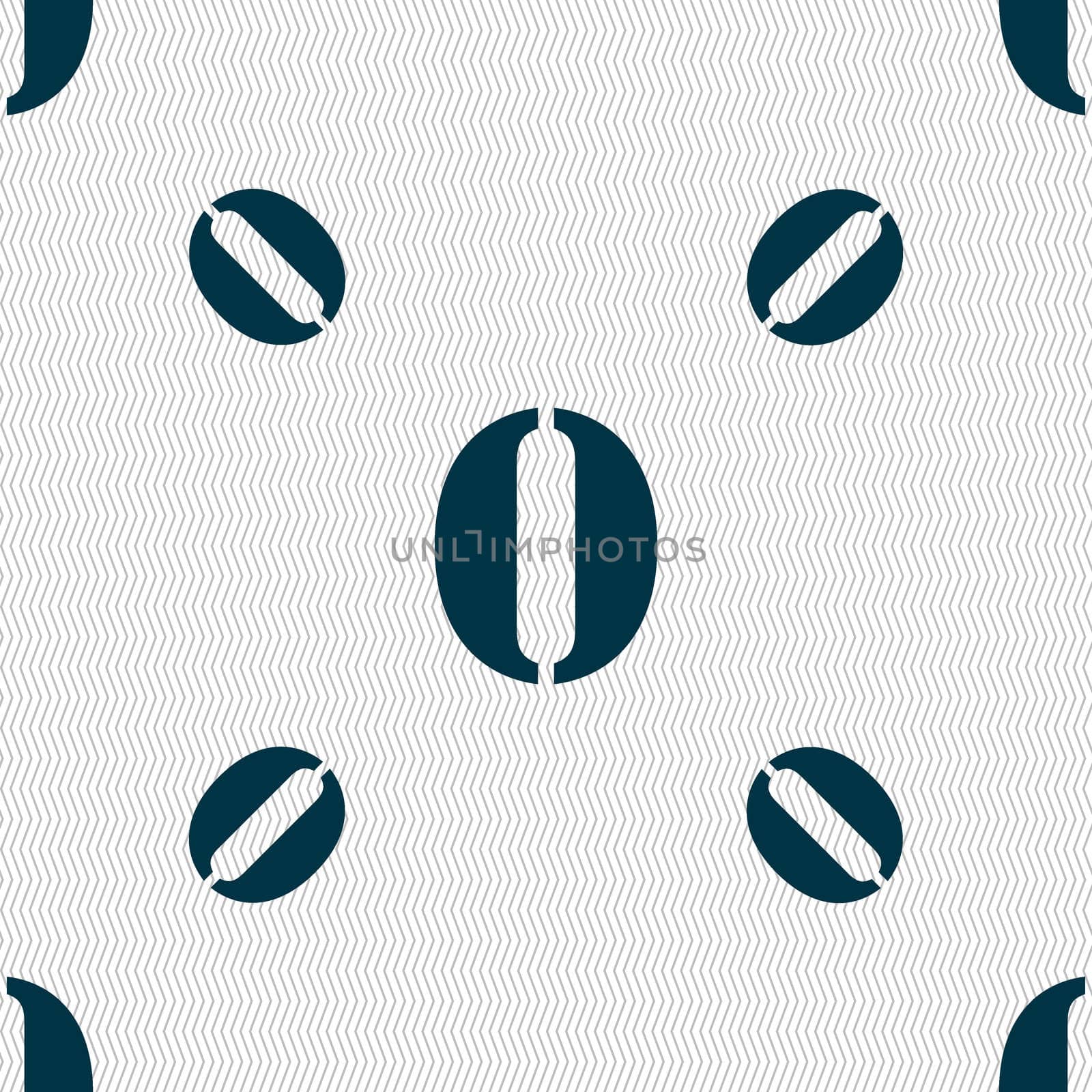 number zero icon sign. Seamless pattern with geometric texture. illustration