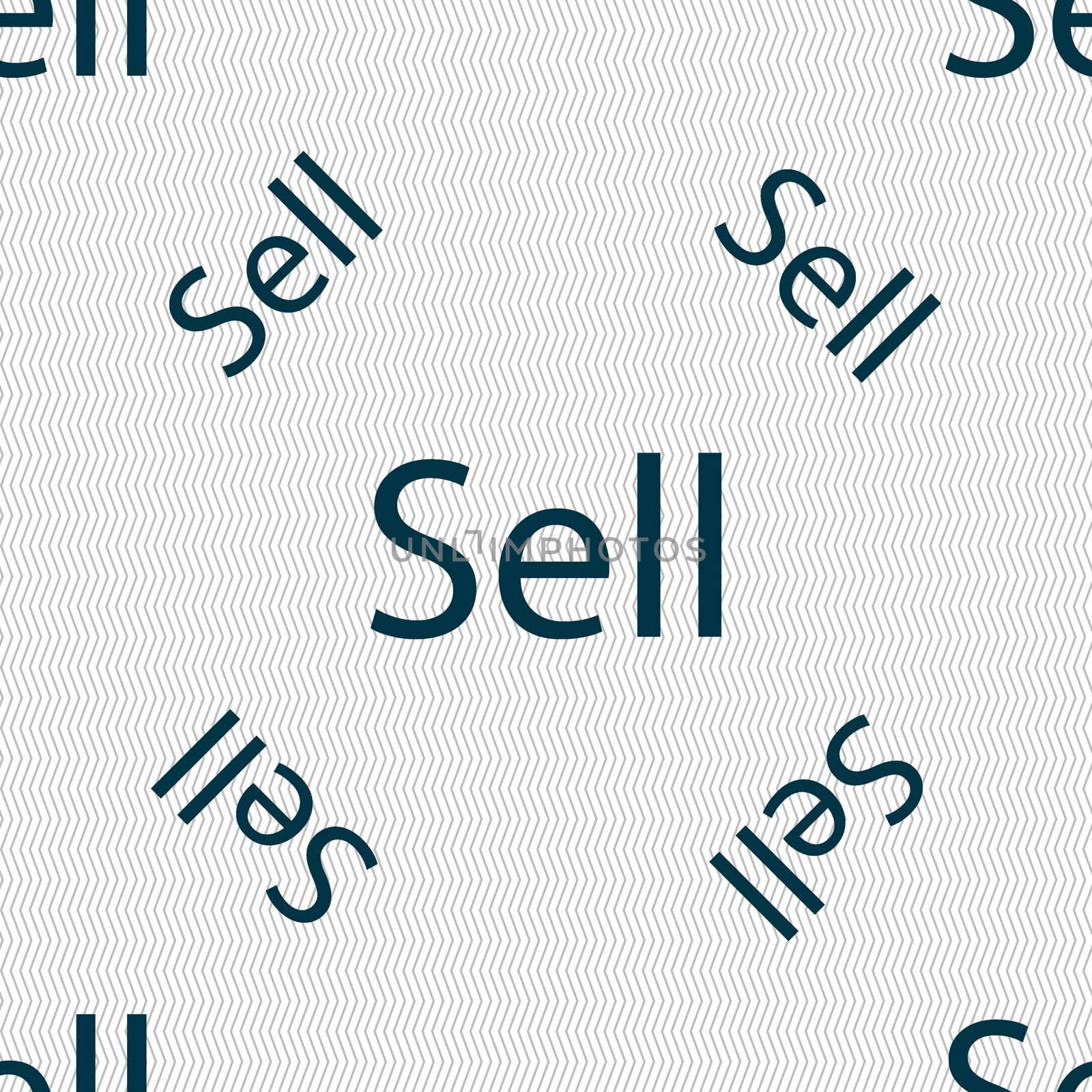 Sell sign icon. Contributor earnings button. Seamless pattern with geometric texture. illustration