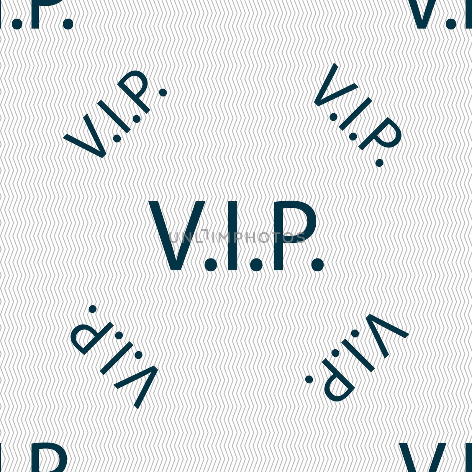 Vip sign icon. Membership symbol. Very important person. Seamless pattern with geometric texture.  by serhii_lohvyniuk