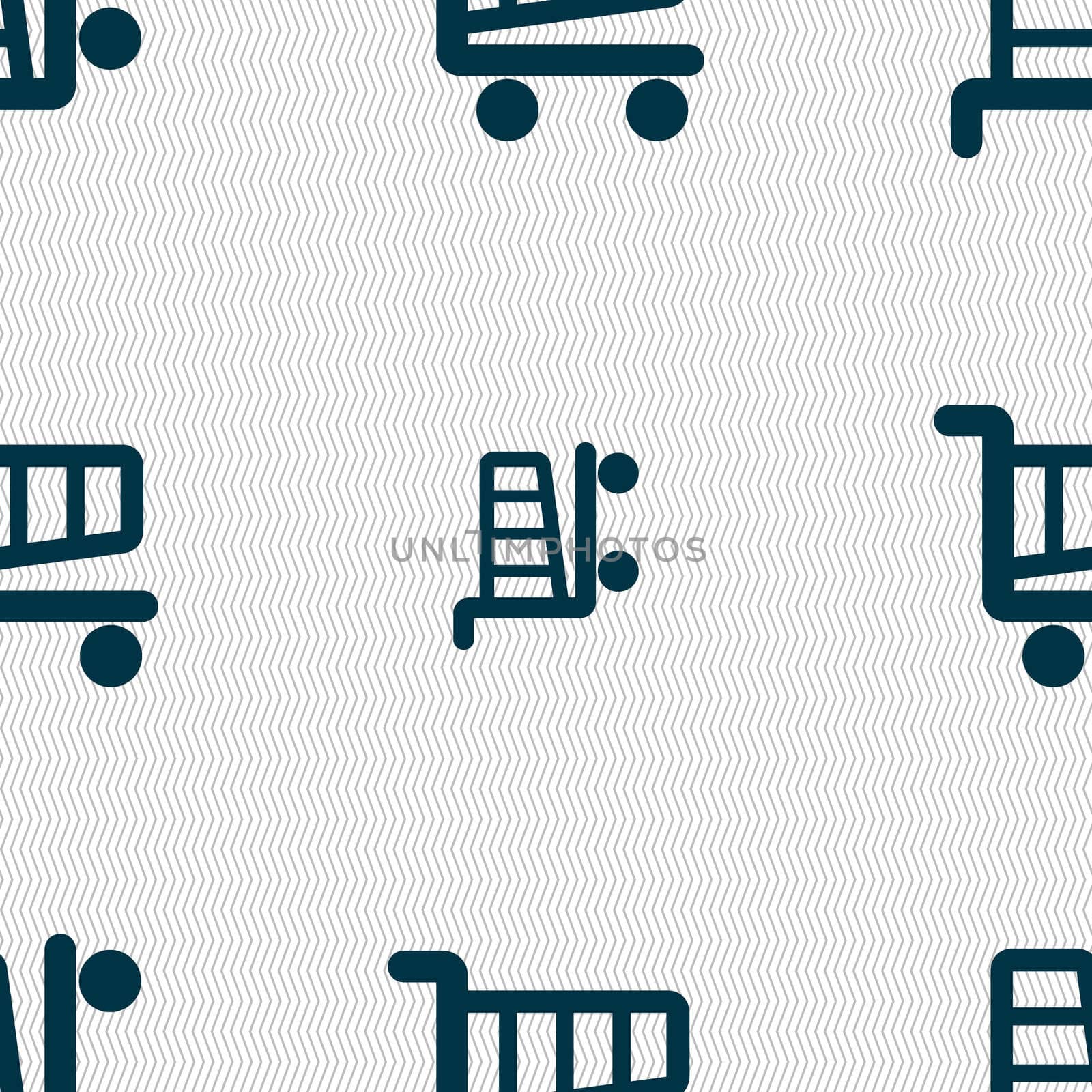 Shopping Cart sign icon. Online buying button. Seamless abstract background with geometric shapes. illustration