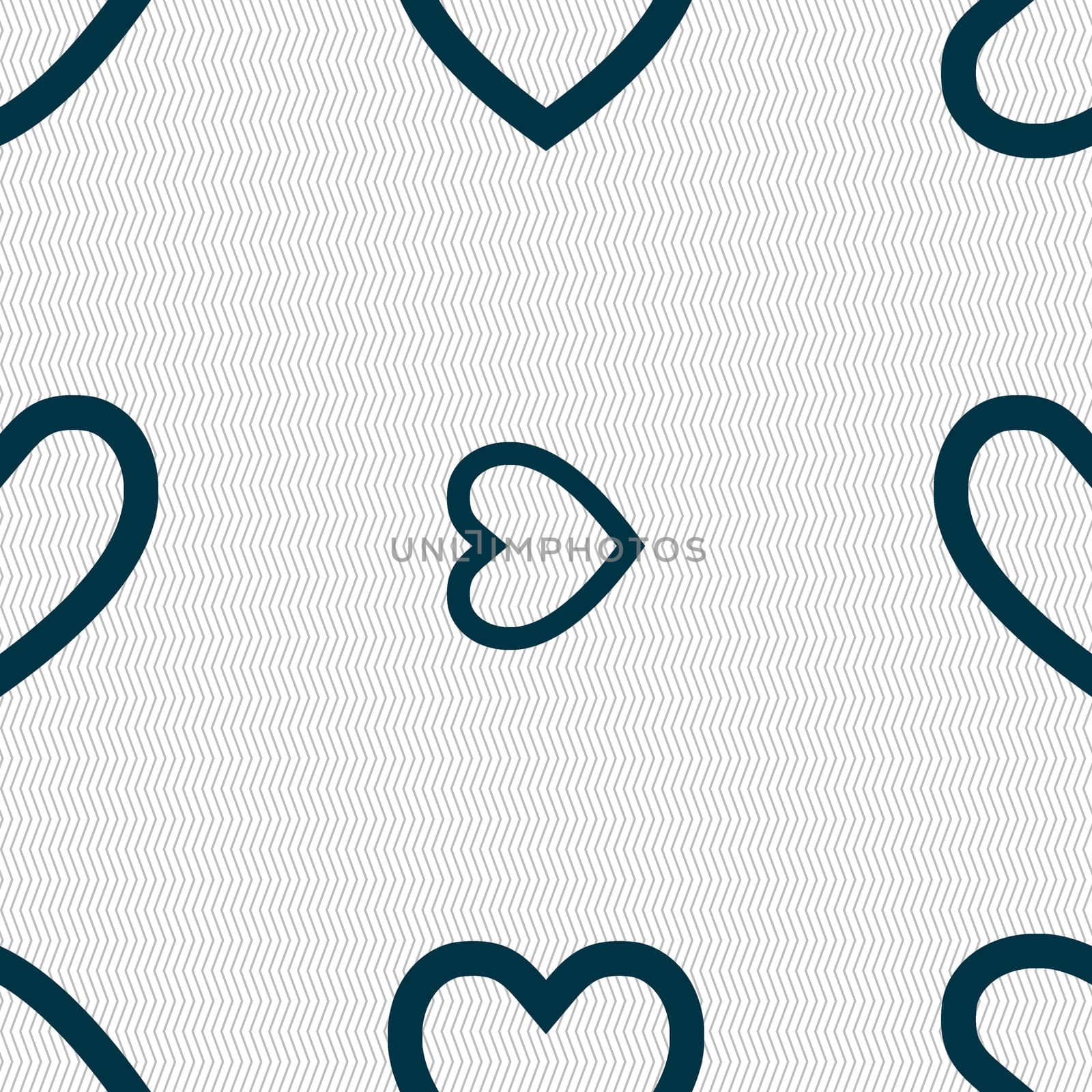 Heart sign icon. Love symbol. Seamless abstract background with geometric shapes. illustration