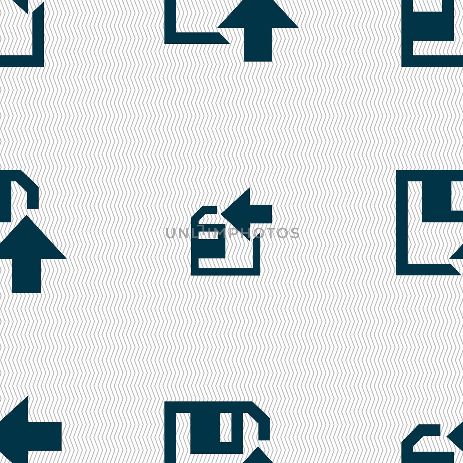 floppy icon. Flat modern design. Seamless abstract background with geometric shapes.  by serhii_lohvyniuk