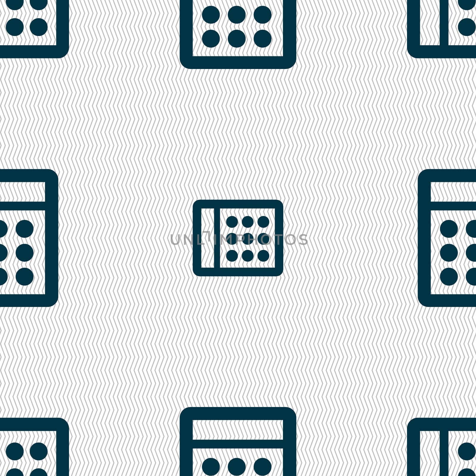 Calculator sign icon. Bookkeeping symbol. Seamless abstract background with geometric shapes. illustration