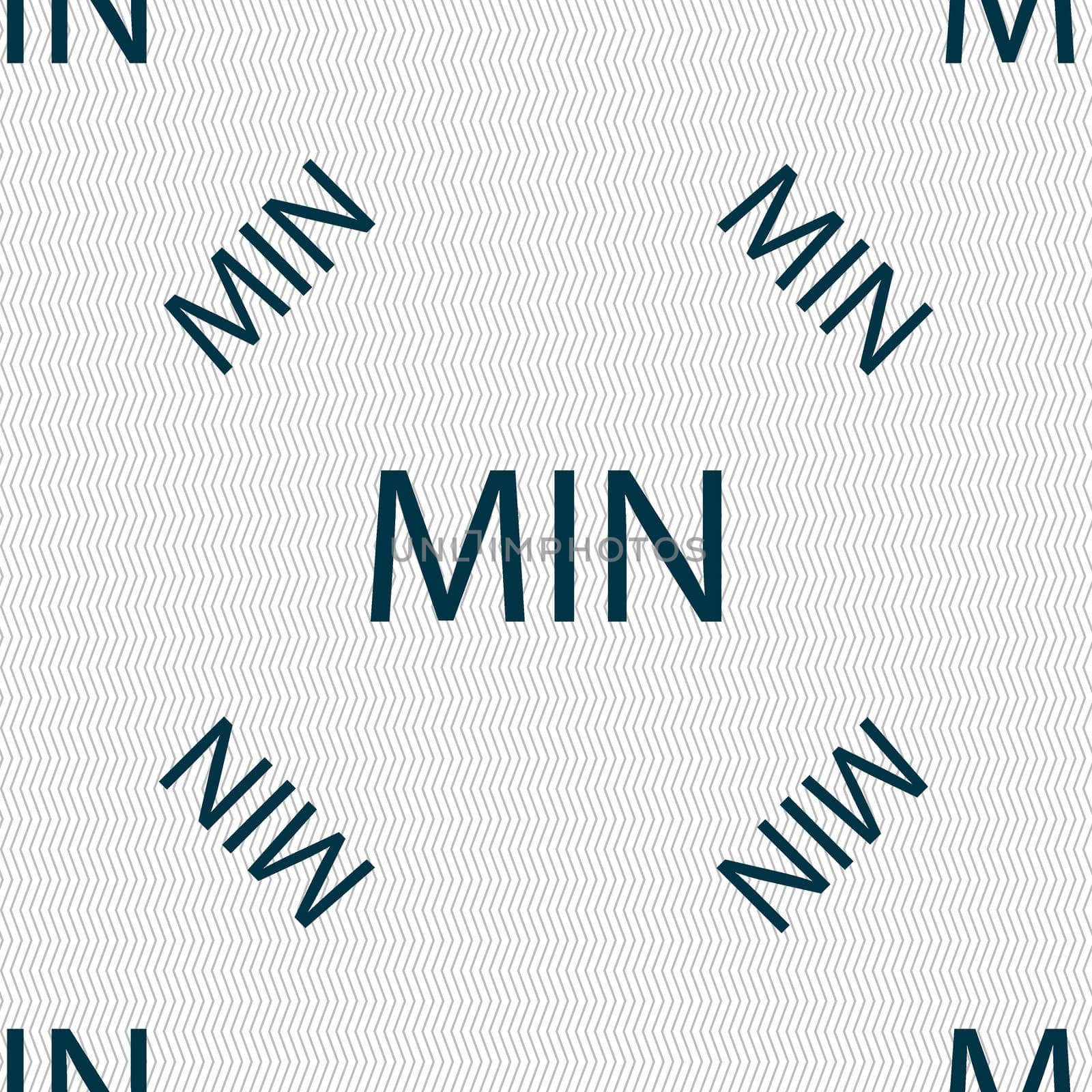 minimum sign icon. Seamless pattern with geometric texture. illustration