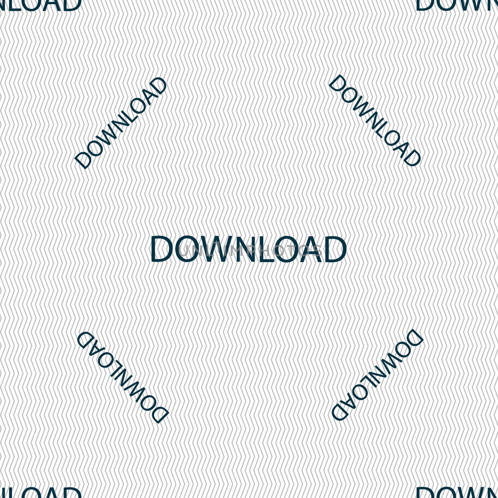 Download icon. Upload button. Load symbol. Seamless pattern with geometric texture. illustration