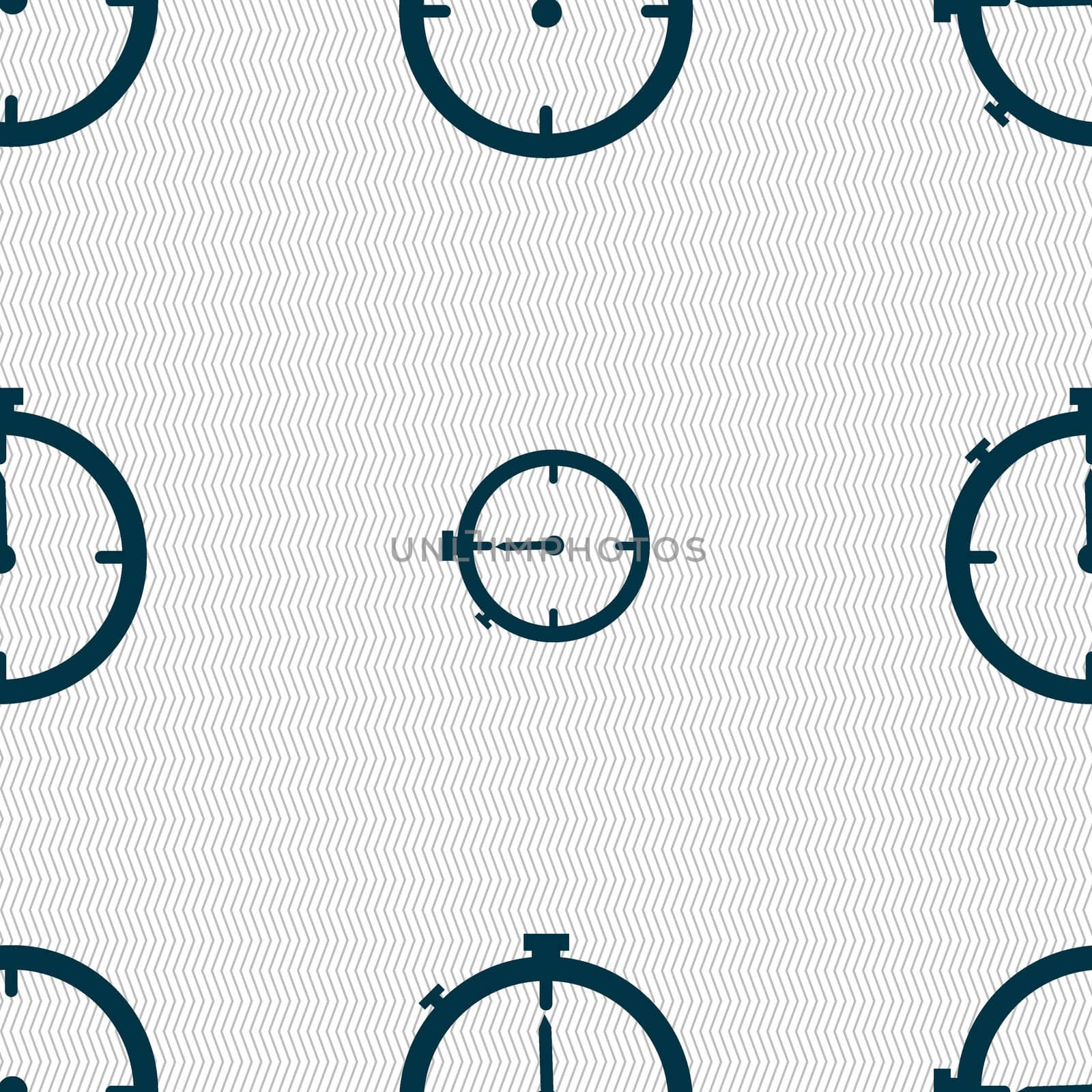 Timer sign icon. Stopwatch symbol.. Seamless abstract background with geometric shapes. illustration