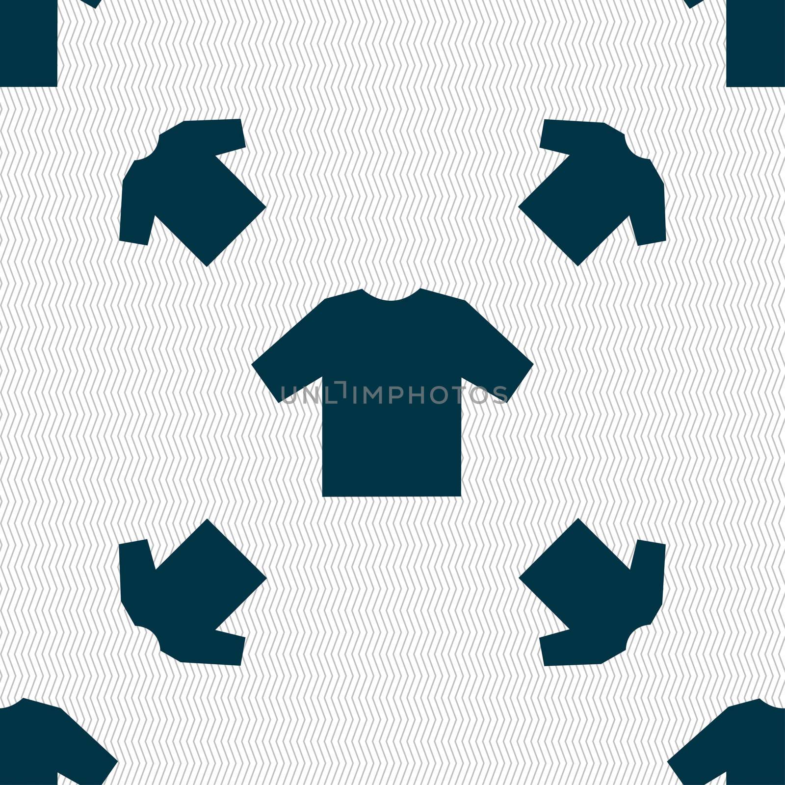 t-shirt icon sign. Seamless pattern with geometric texture.  by serhii_lohvyniuk