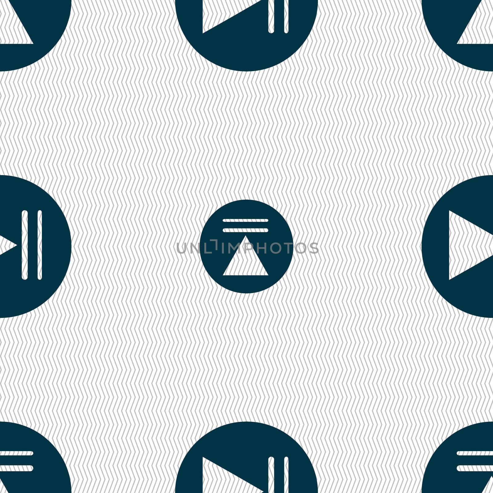 play button icon. Seamless abstract background with geometric shapes. illustration