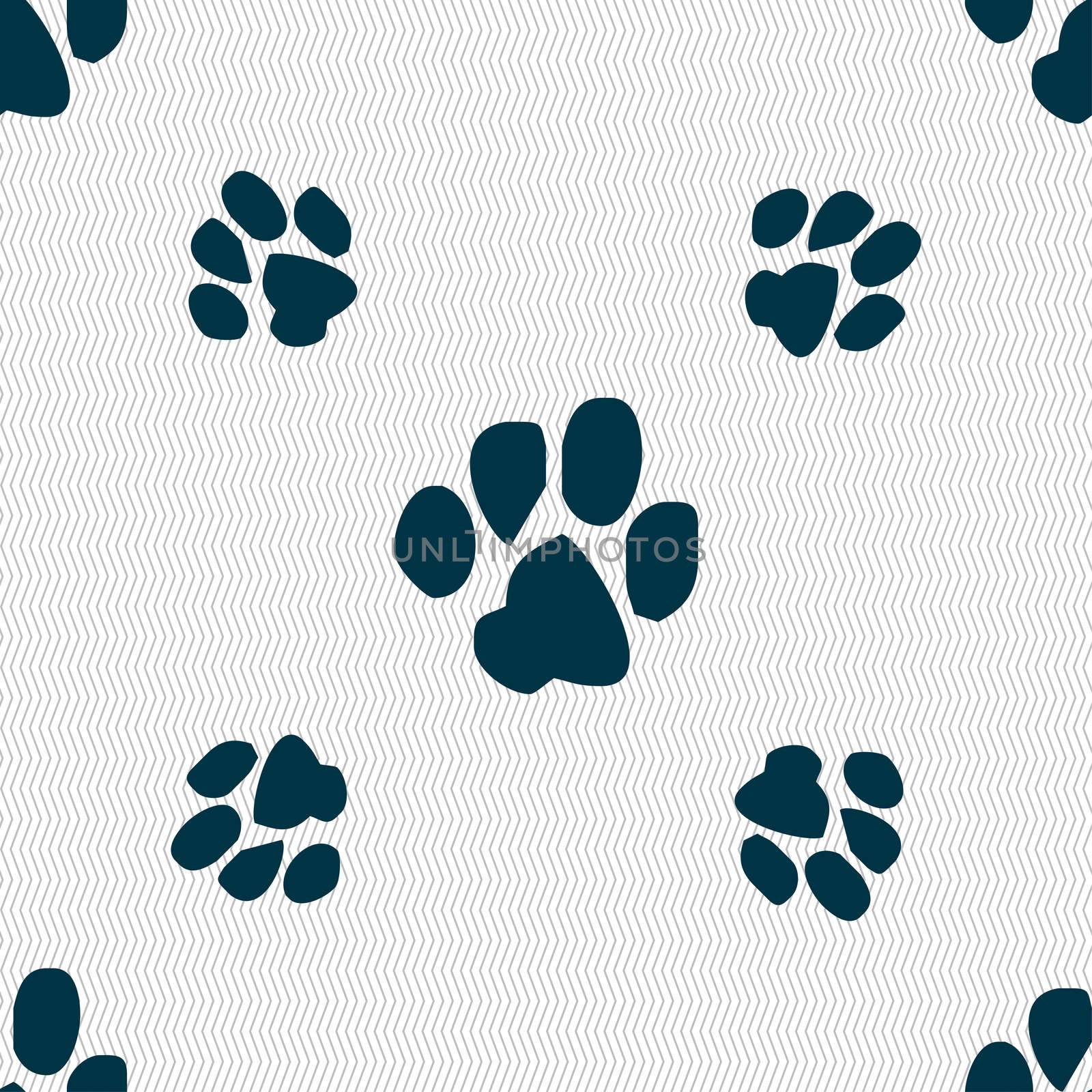 trace dogs icon sign. Seamless pattern with geometric texture.  by serhii_lohvyniuk