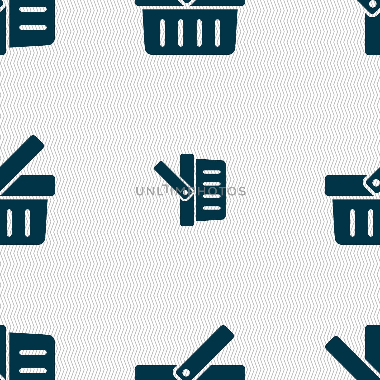 Shopping Cart sign icon. Online buying button. Seamless abstract background with geometric shapes.  by serhii_lohvyniuk