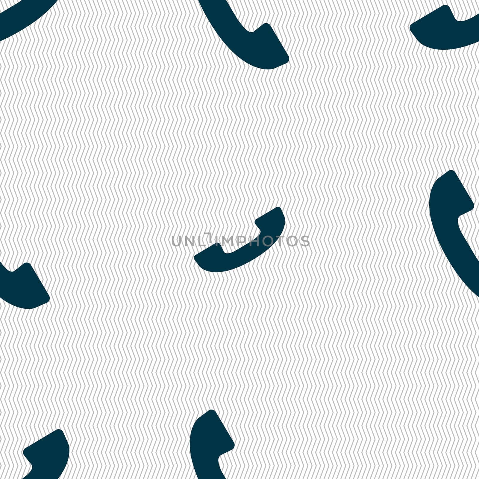 Phone sign icon. Support symbol. Call center. Seamless abstract background with geometric shapes.  by serhii_lohvyniuk