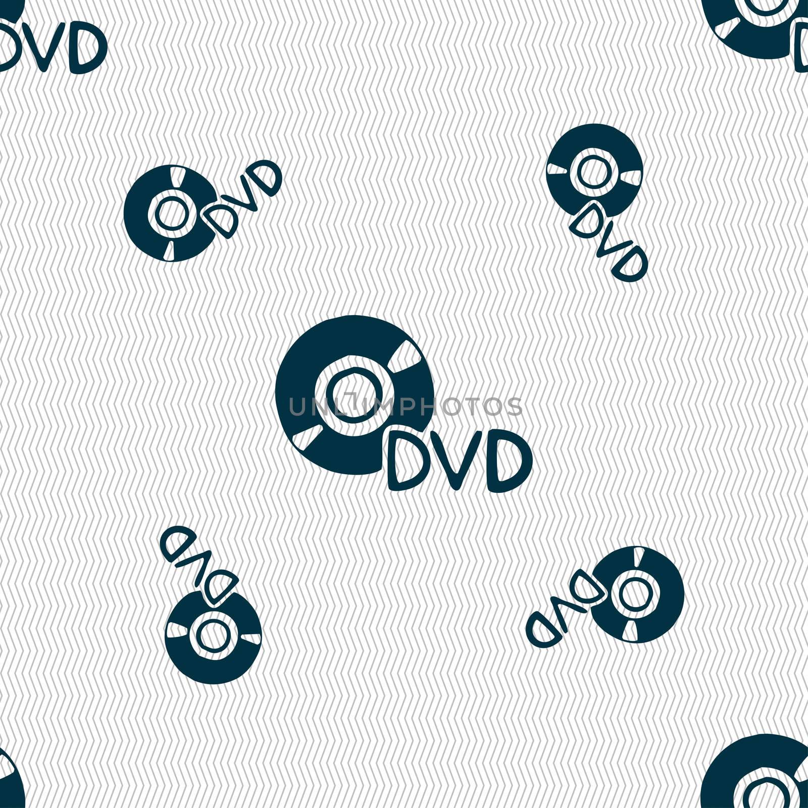 dvd icon sign. Seamless pattern with geometric texture.  by serhii_lohvyniuk