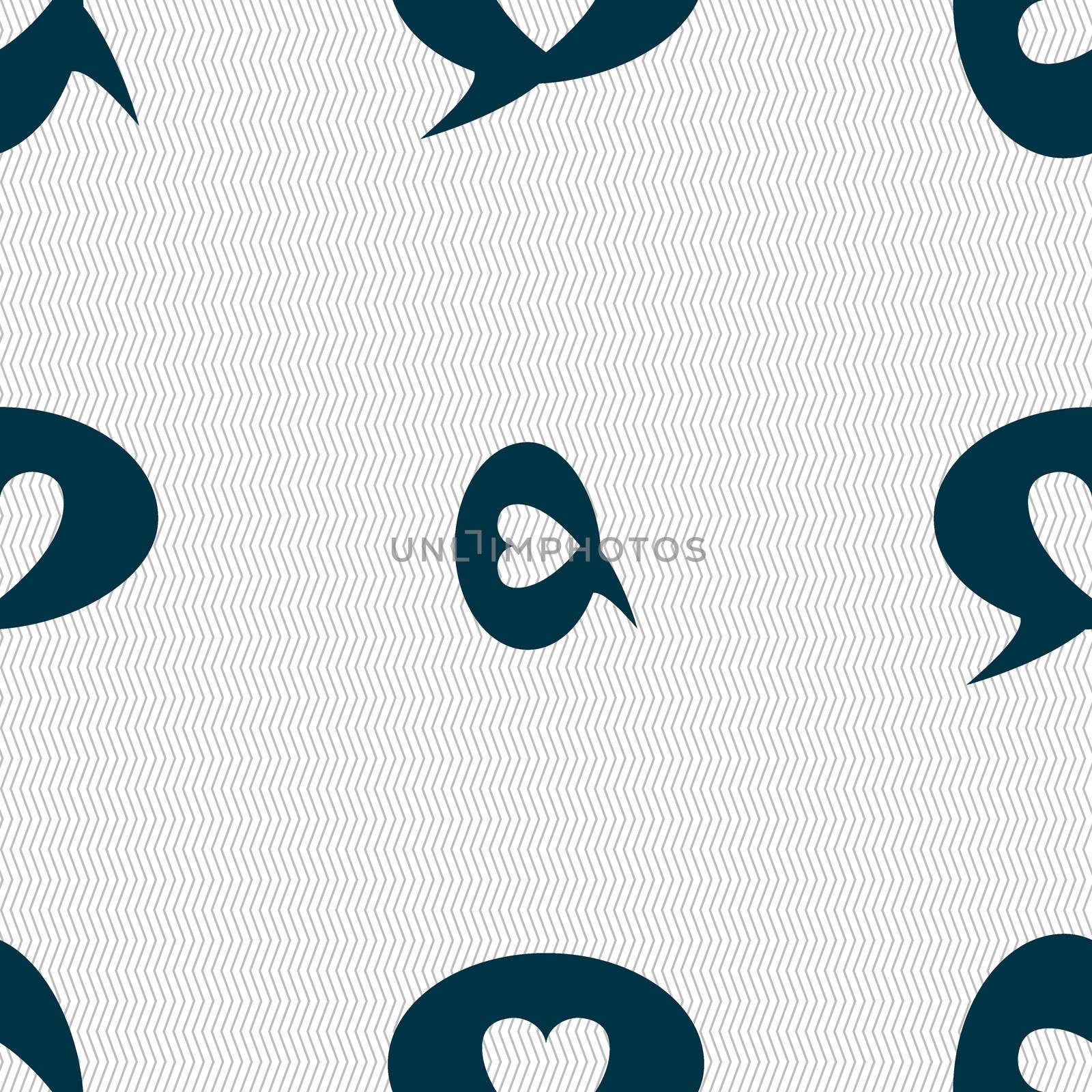 Heart sign icon. Love symbol. Seamless abstract background with geometric shapes.  by serhii_lohvyniuk