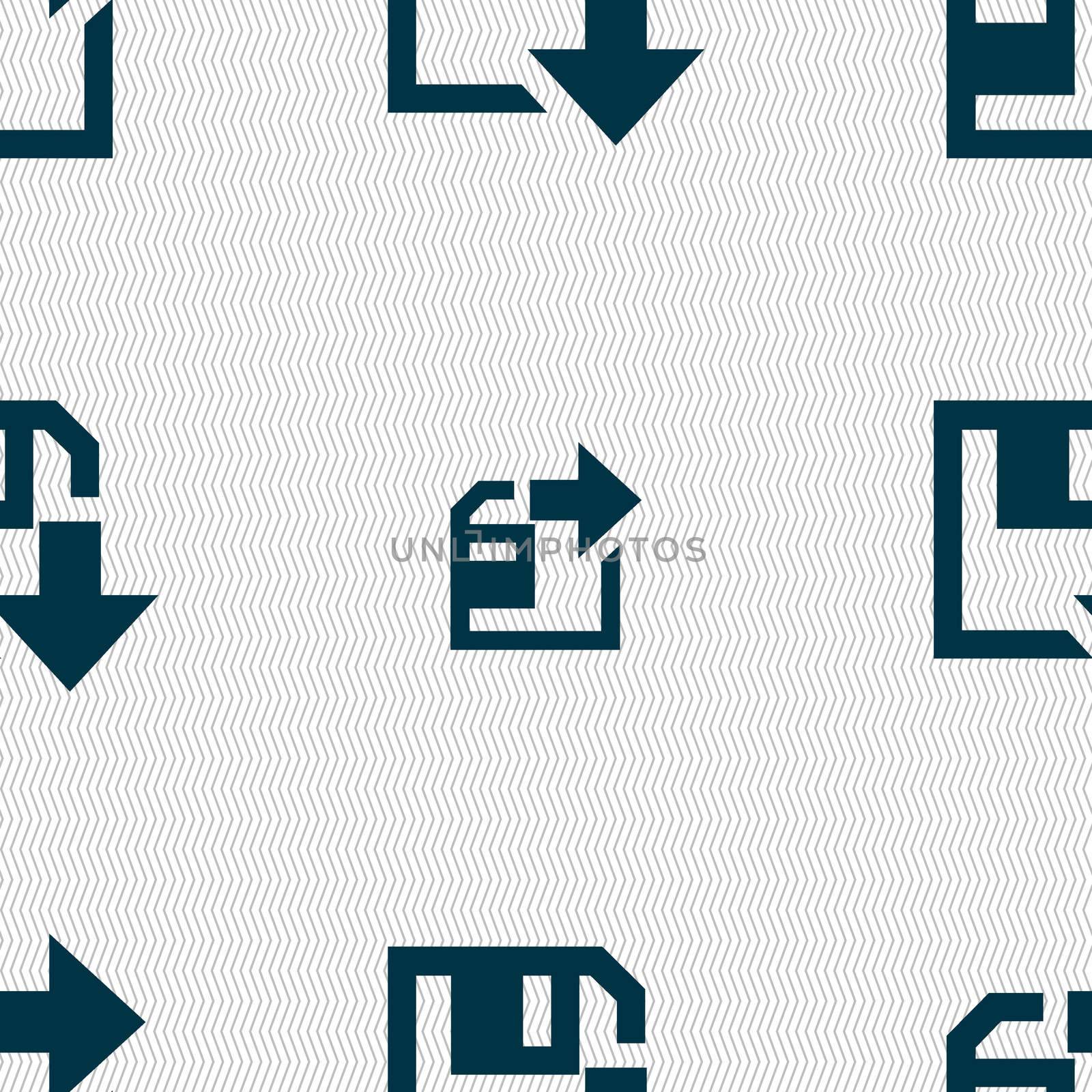 floppy icon. Flat modern design. Seamless abstract background with geometric shapes.  by serhii_lohvyniuk