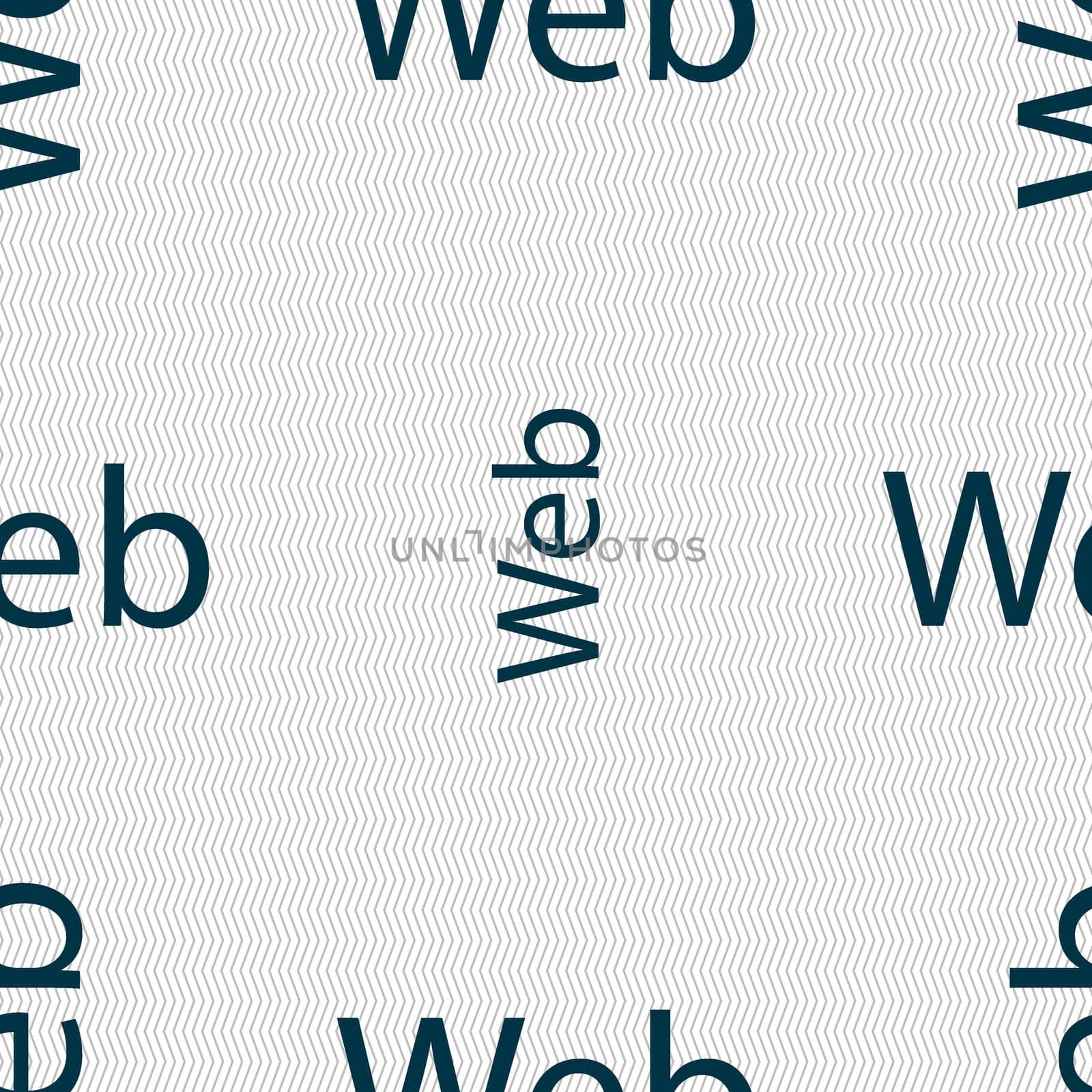 Web sign icon. World wide web symbol. Seamless abstract background with geometric shapes.  by serhii_lohvyniuk