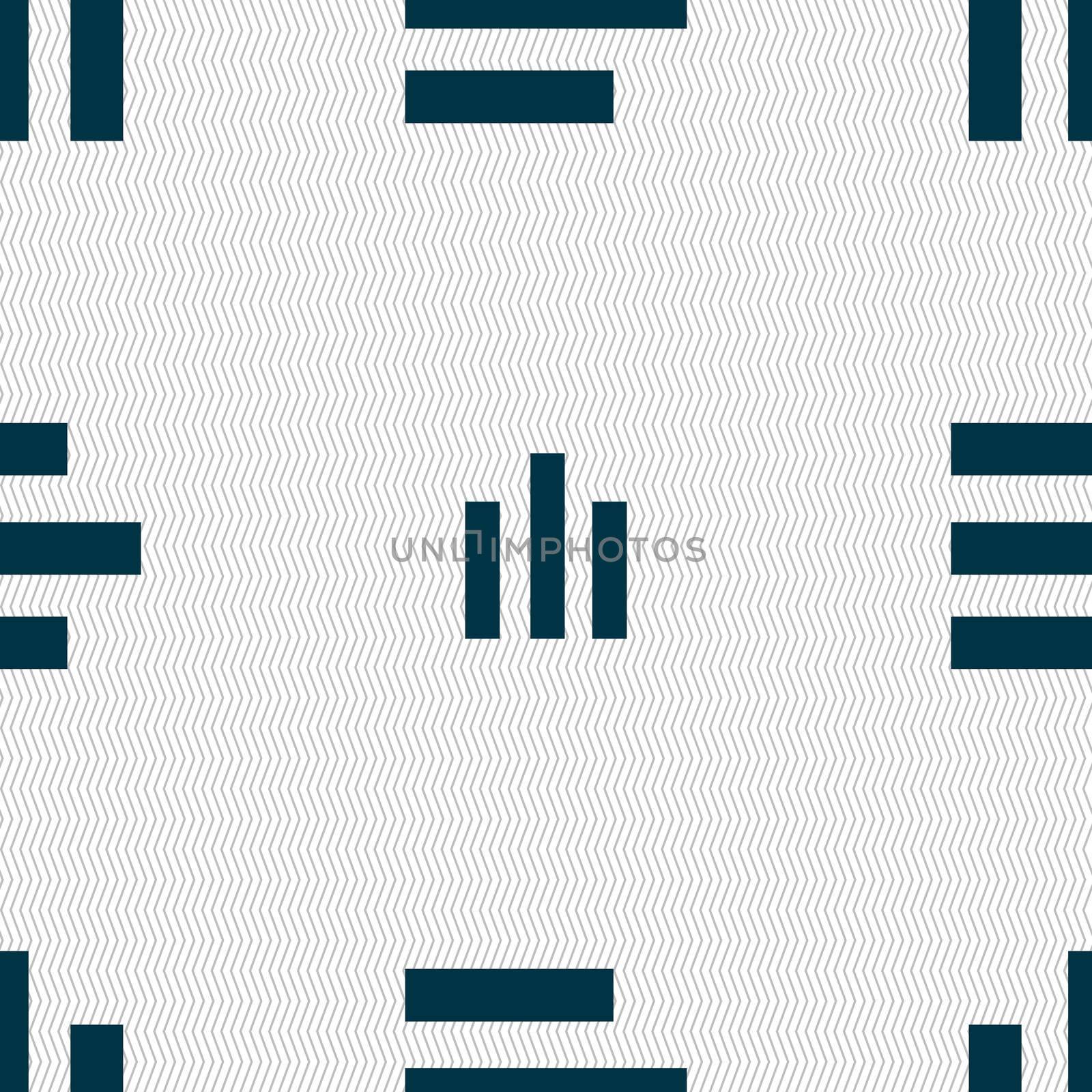 Left-aligned icon sign. Seamless abstract background with geometric shapes.  by serhii_lohvyniuk