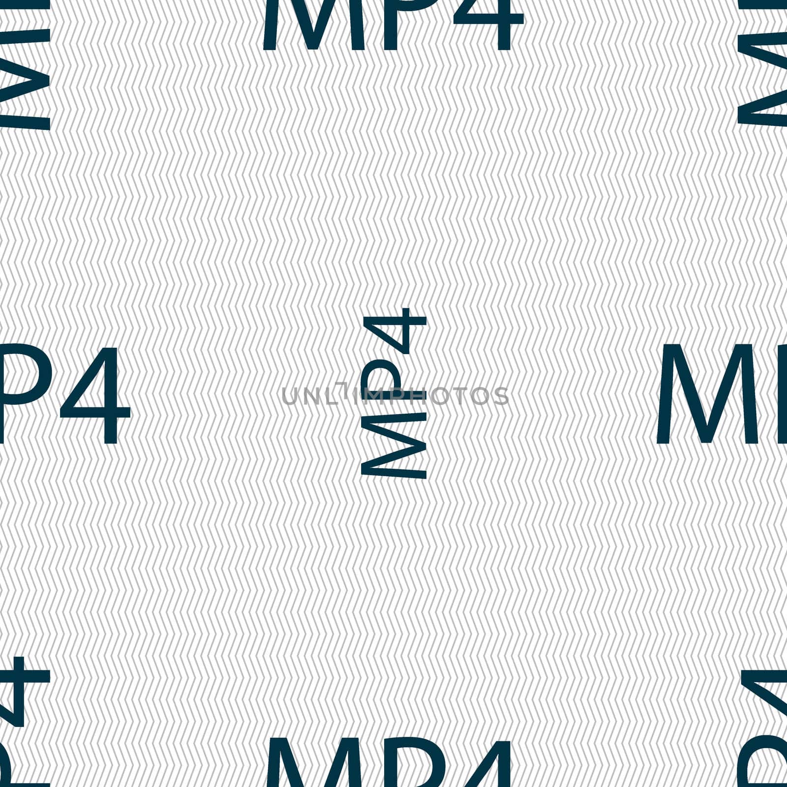 Mpeg4 video format sign icon. symbol. Seamless abstract background with geometric shapes. illustration