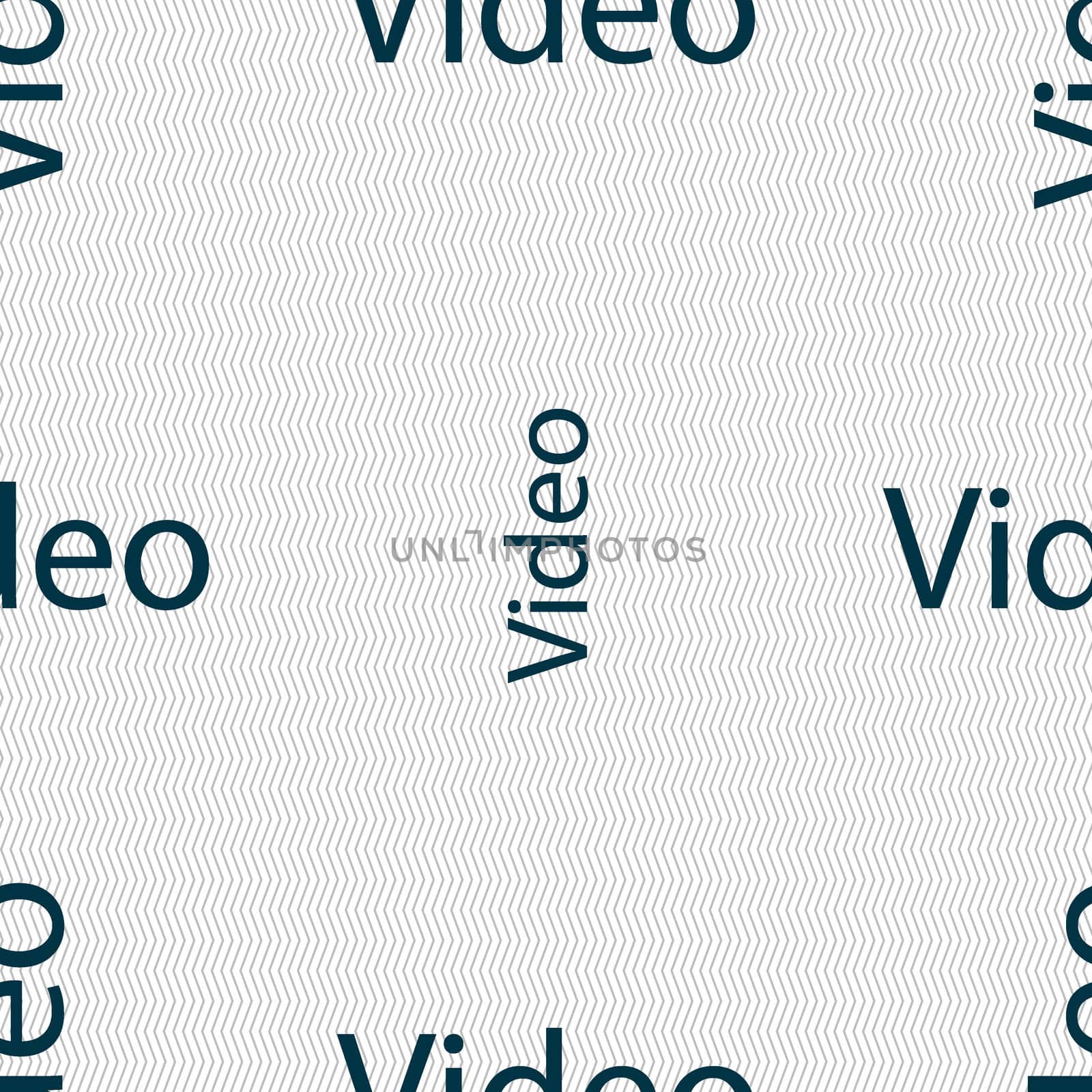 Play video sign icon. Player navigation symbol. Seamless abstract background with geometric shapes.  by serhii_lohvyniuk
