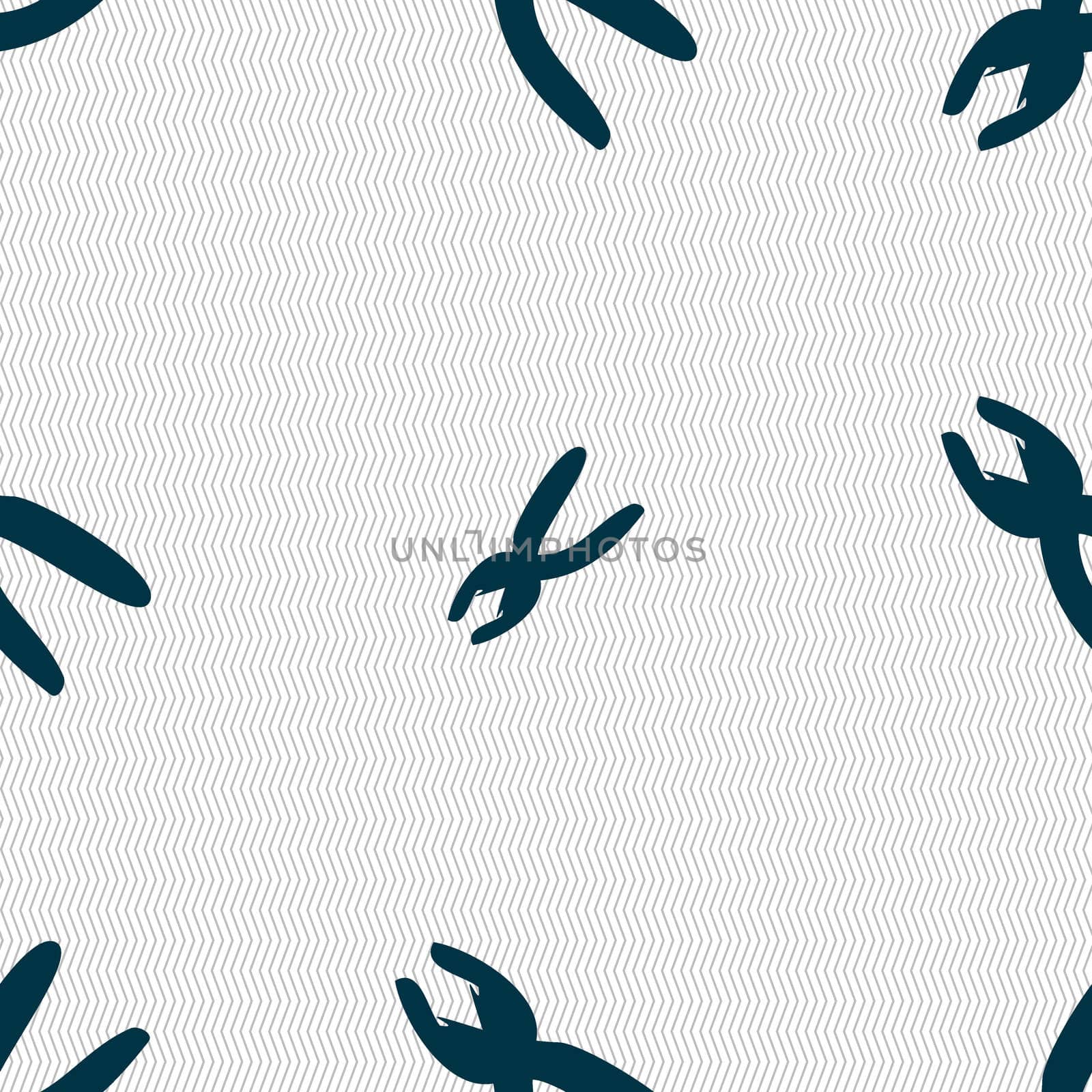 pliers icon sign. Seamless abstract background with geometric shapes.  by serhii_lohvyniuk