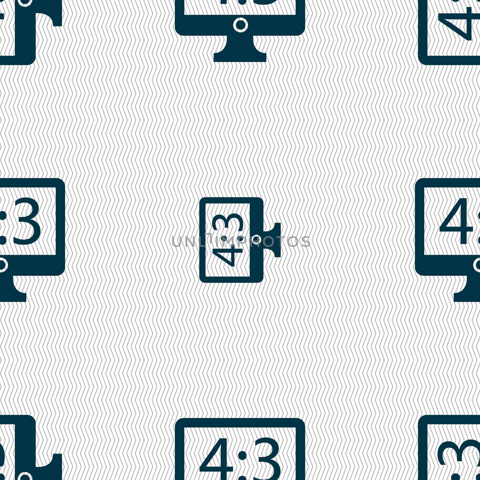 Aspect ratio 4 3 widescreen tv icon sign. Seamless abstract background with geometric shapes.  by serhii_lohvyniuk