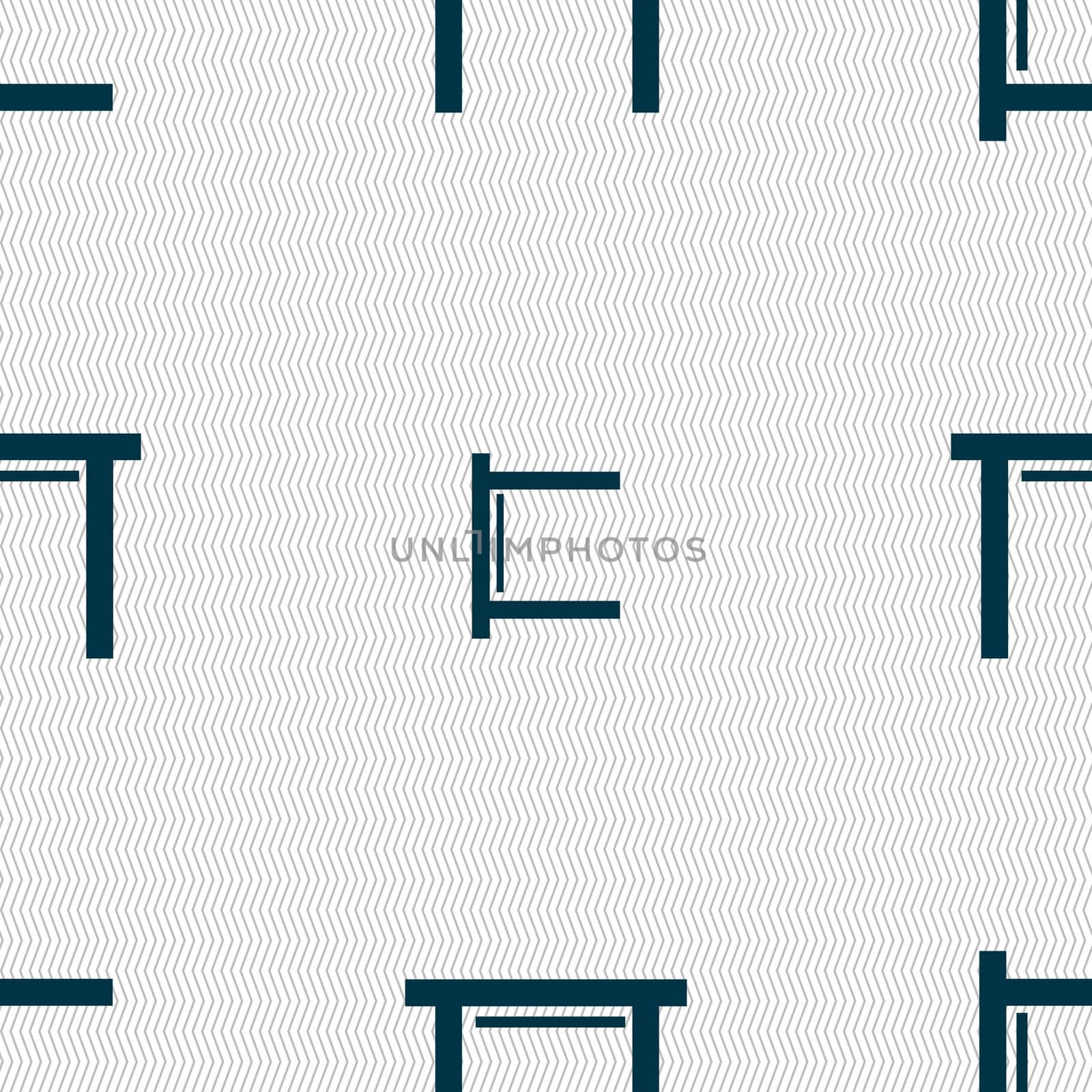 stool seat icon sign. Seamless abstract background with geometric shapes.  by serhii_lohvyniuk