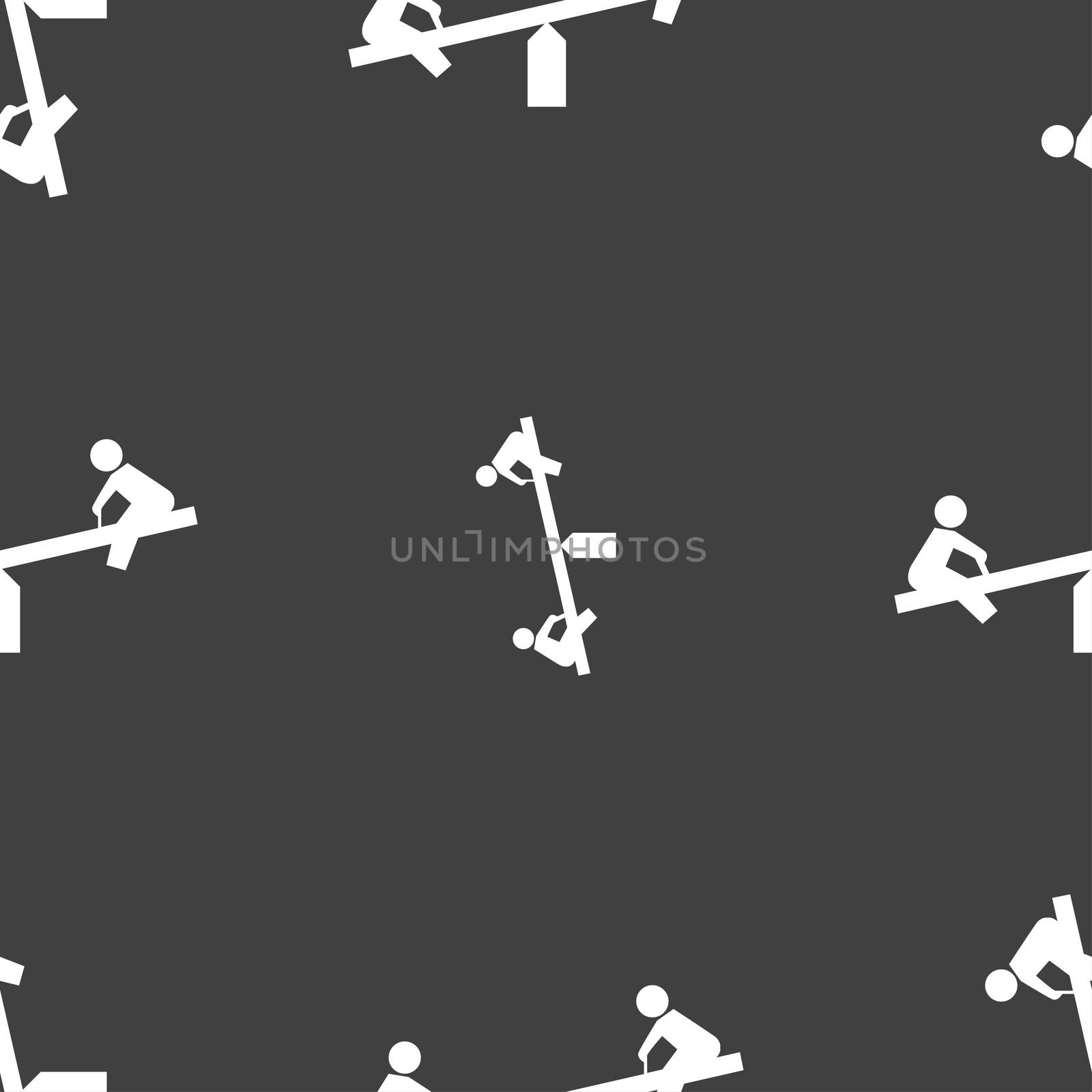 swing icon sign. Seamless pattern on a gray background.  by serhii_lohvyniuk