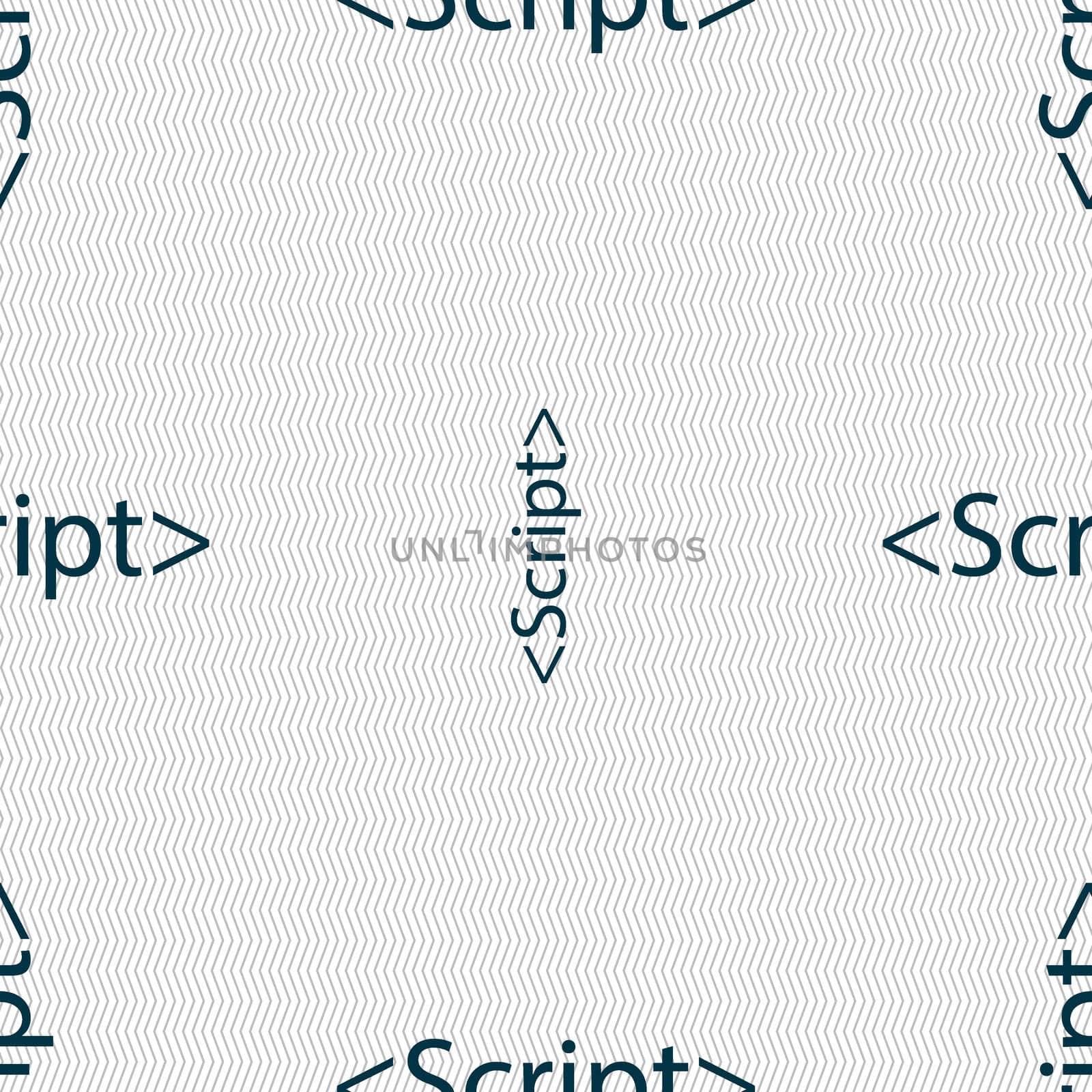 Script sign icon. Javascript code symbol. Seamless abstract background with geometric shapes. illustration