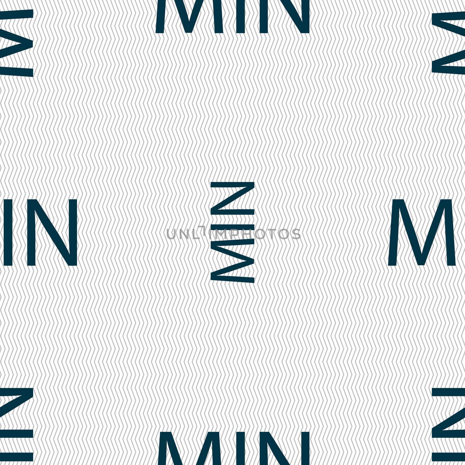 minimum sign icon. Seamless abstract background with geometric shapes.  by serhii_lohvyniuk