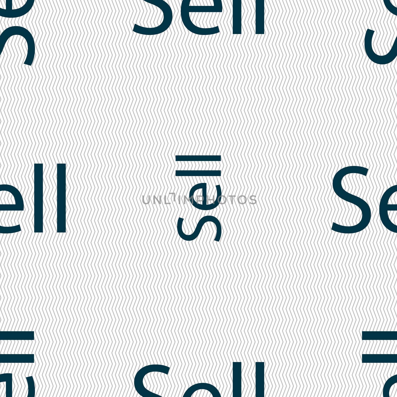 Sell sign icon. Contributor earnings button. Seamless abstract background with geometric shapes.  by serhii_lohvyniuk