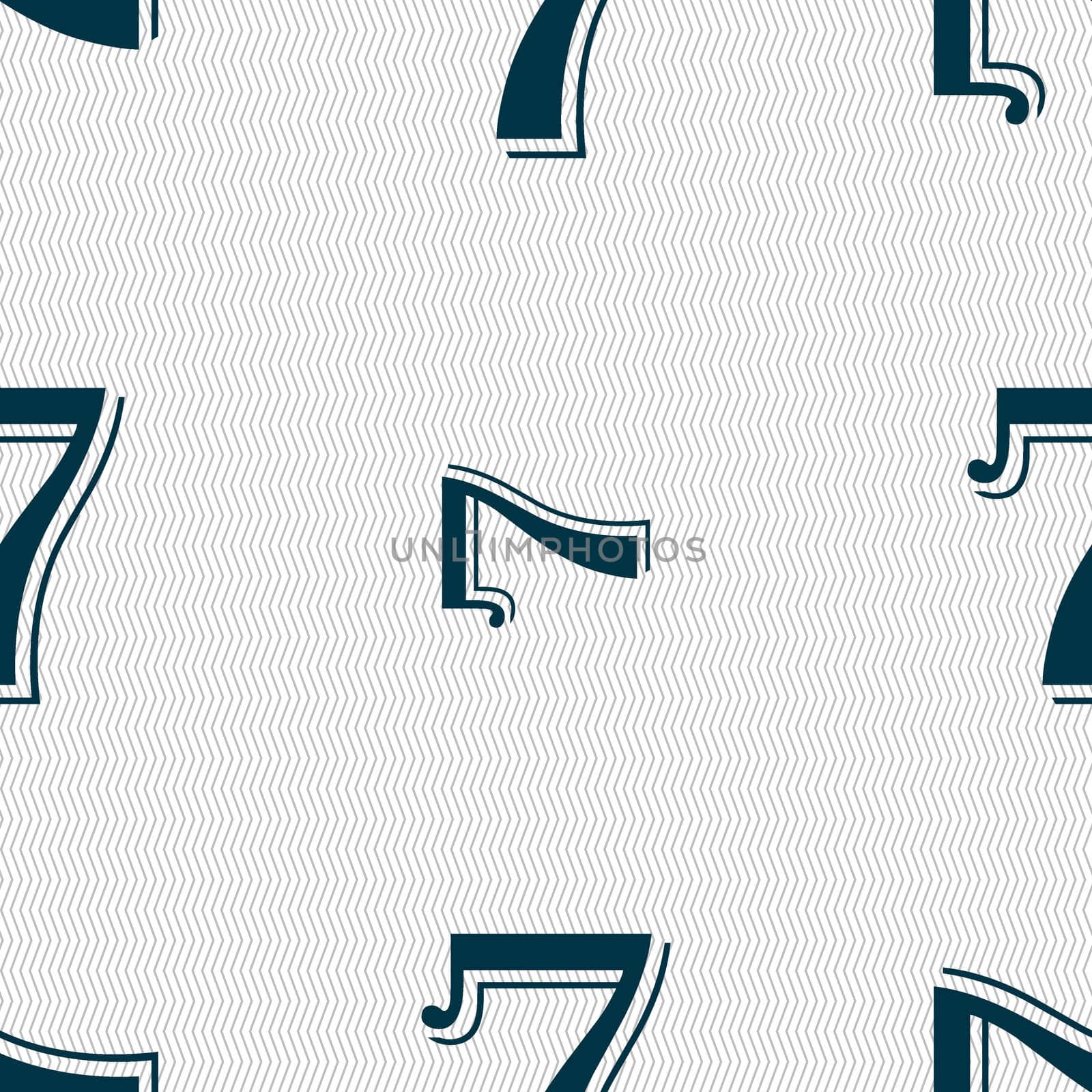 number seven icon sign. Seamless abstract background with geometric shapes.  by serhii_lohvyniuk