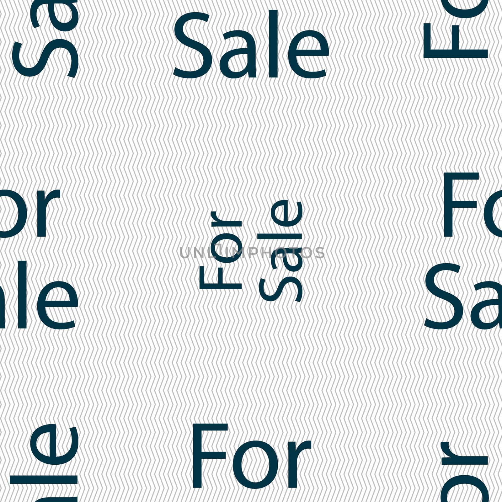 For sale sign icon. Real estate selling. Seamless abstract background with geometric shapes.  by serhii_lohvyniuk