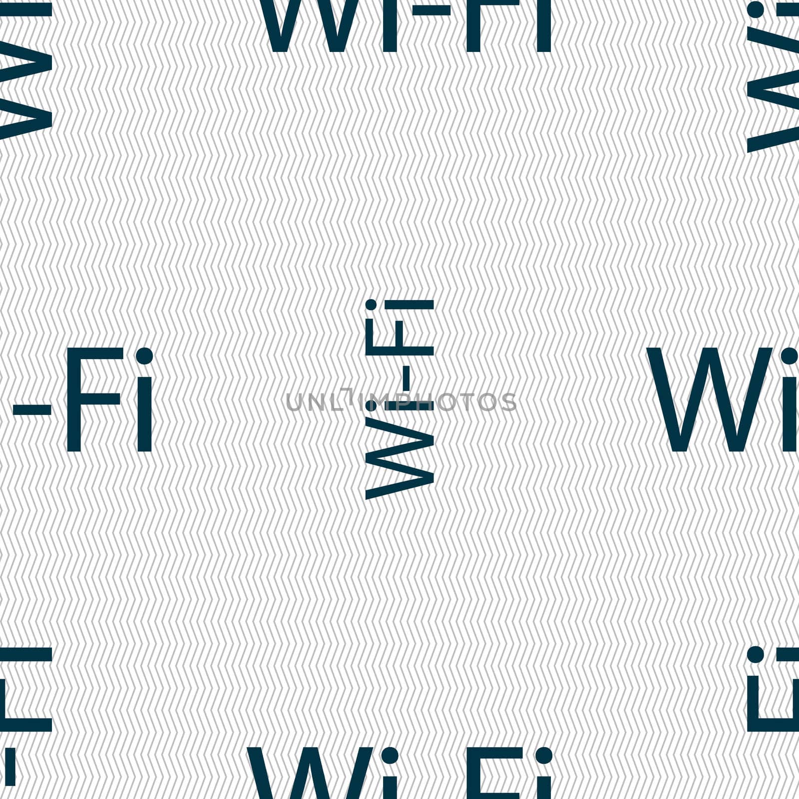 Free wifi sign. Wi-fi symbol. Wireless Network icon. Seamless abstract background with geometric shapes. illustration