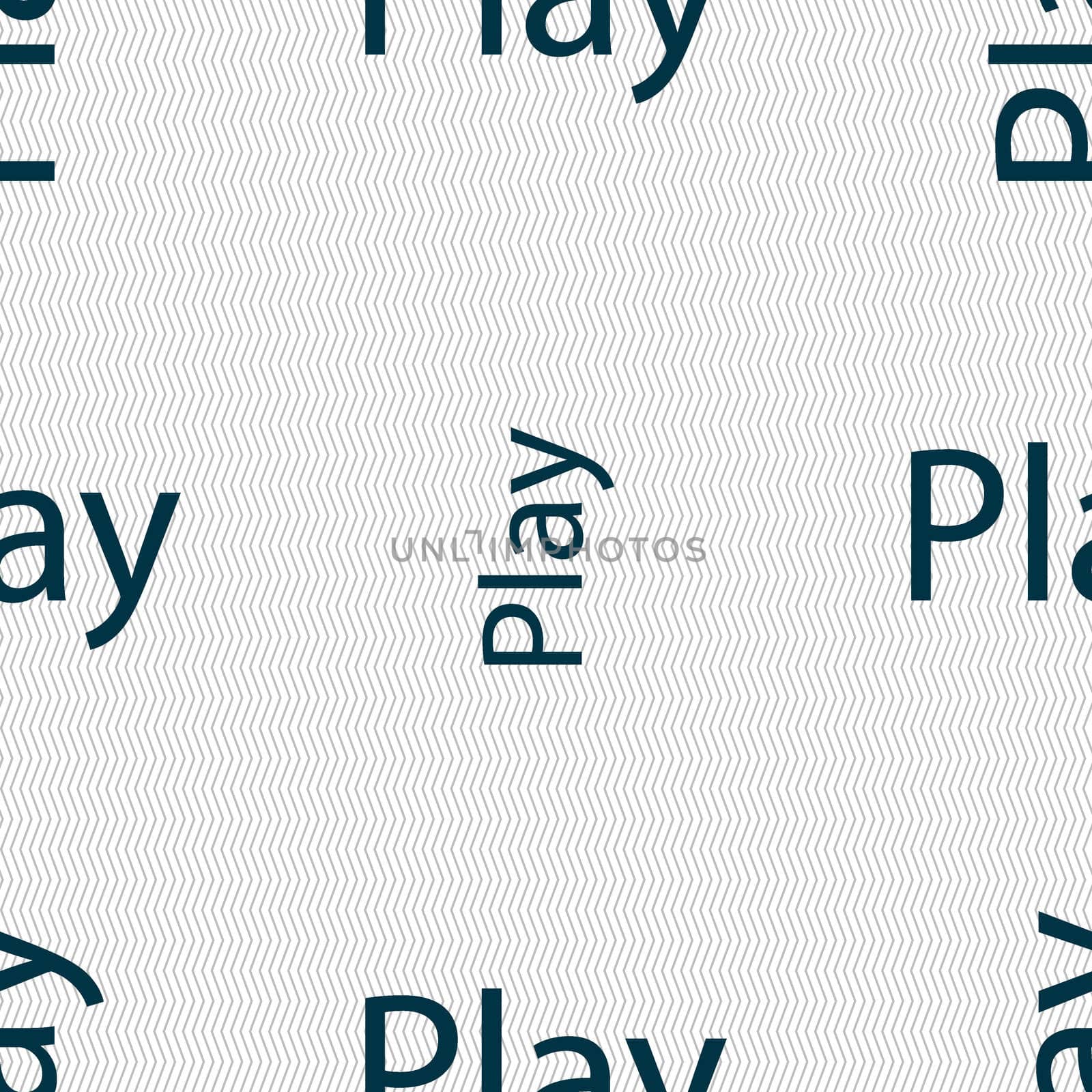 Play sign icon. symbol. Seamless abstract background with geometric shapes. illustration