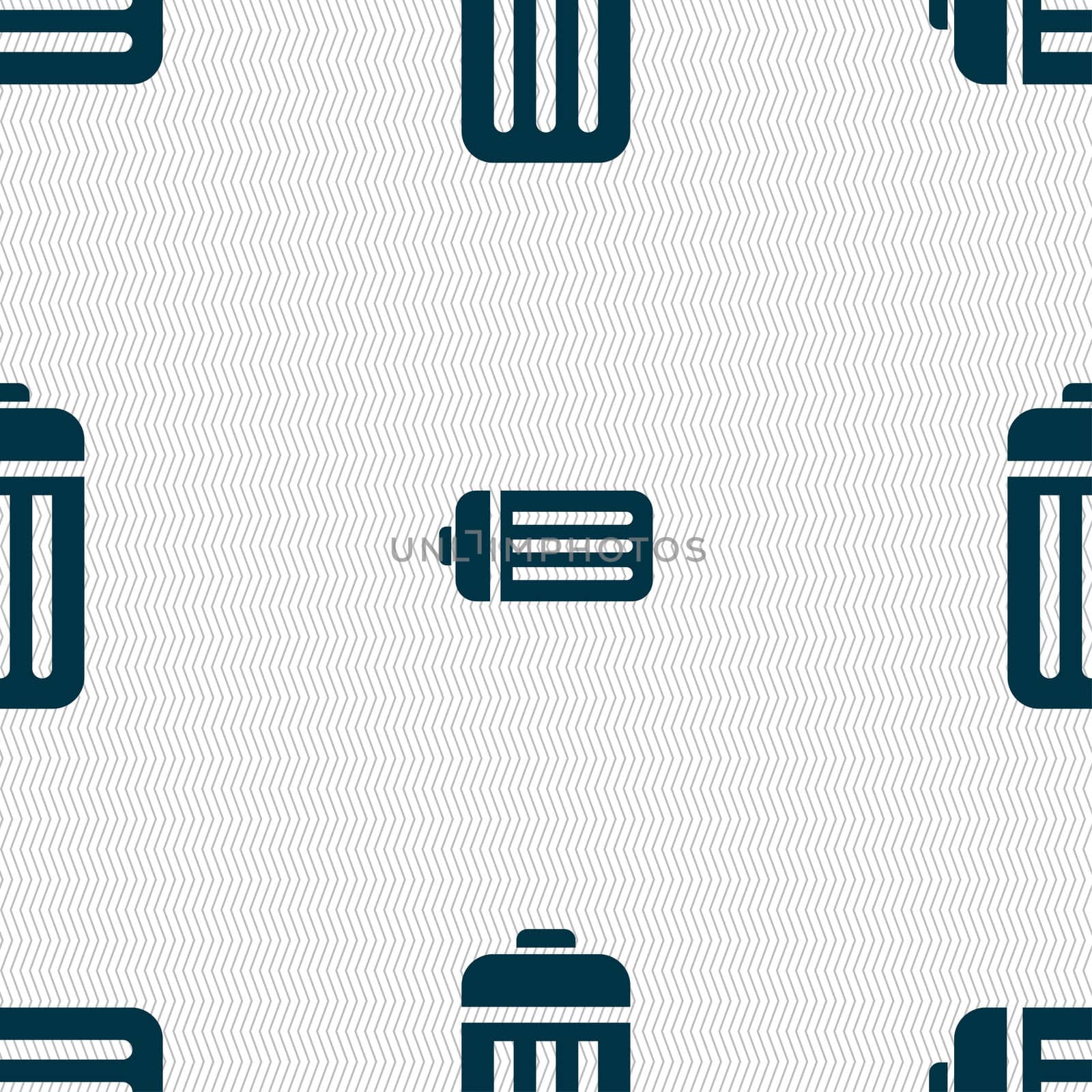 The trash icon sign. Seamless pattern with geometric texture.  by serhii_lohvyniuk