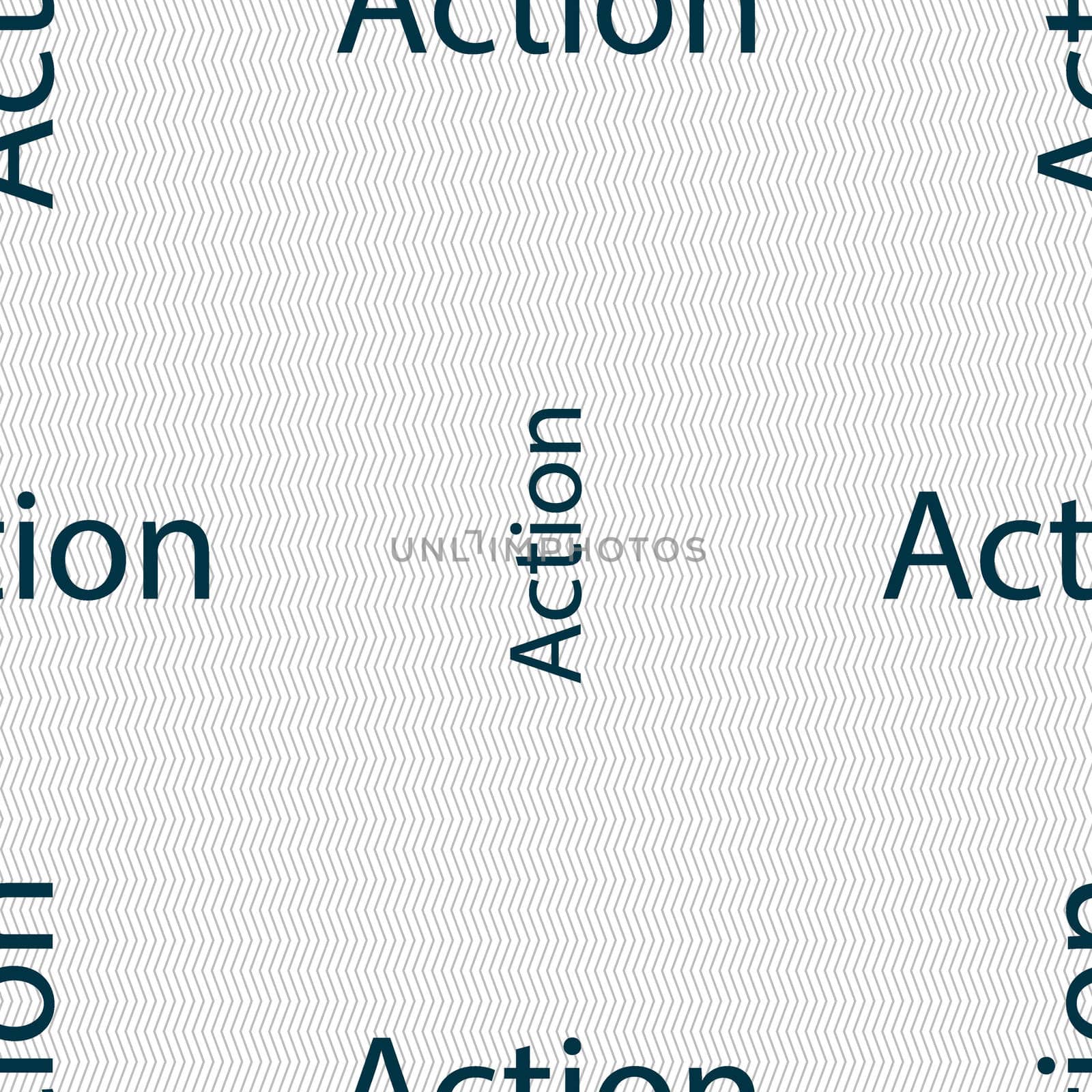 Action sign icon. Motivation button with arrow. Seamless abstract background with geometric shapes.  by serhii_lohvyniuk