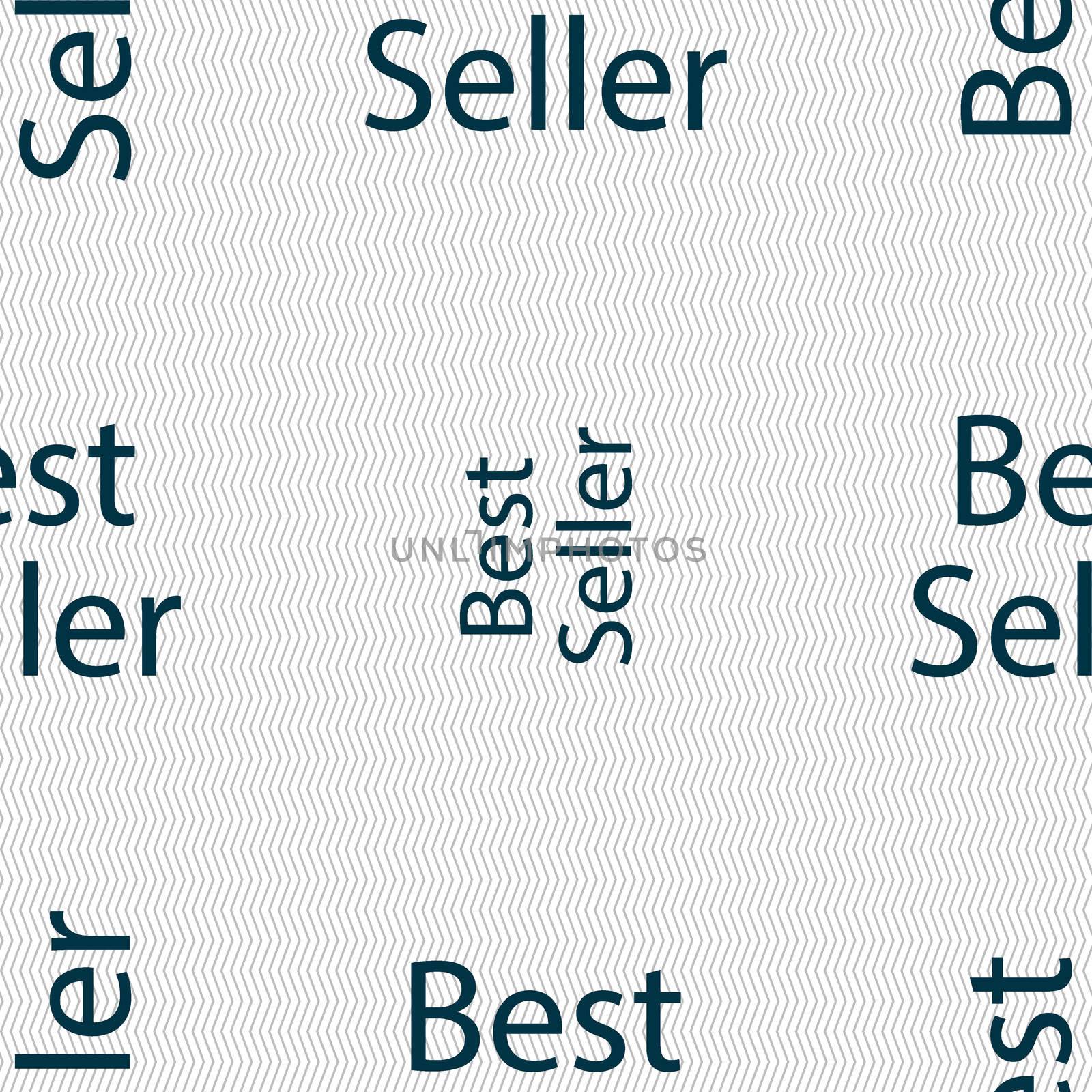 Best seller sign icon. Best seller award symbol. Seamless abstract background with geometric shapes. illustration