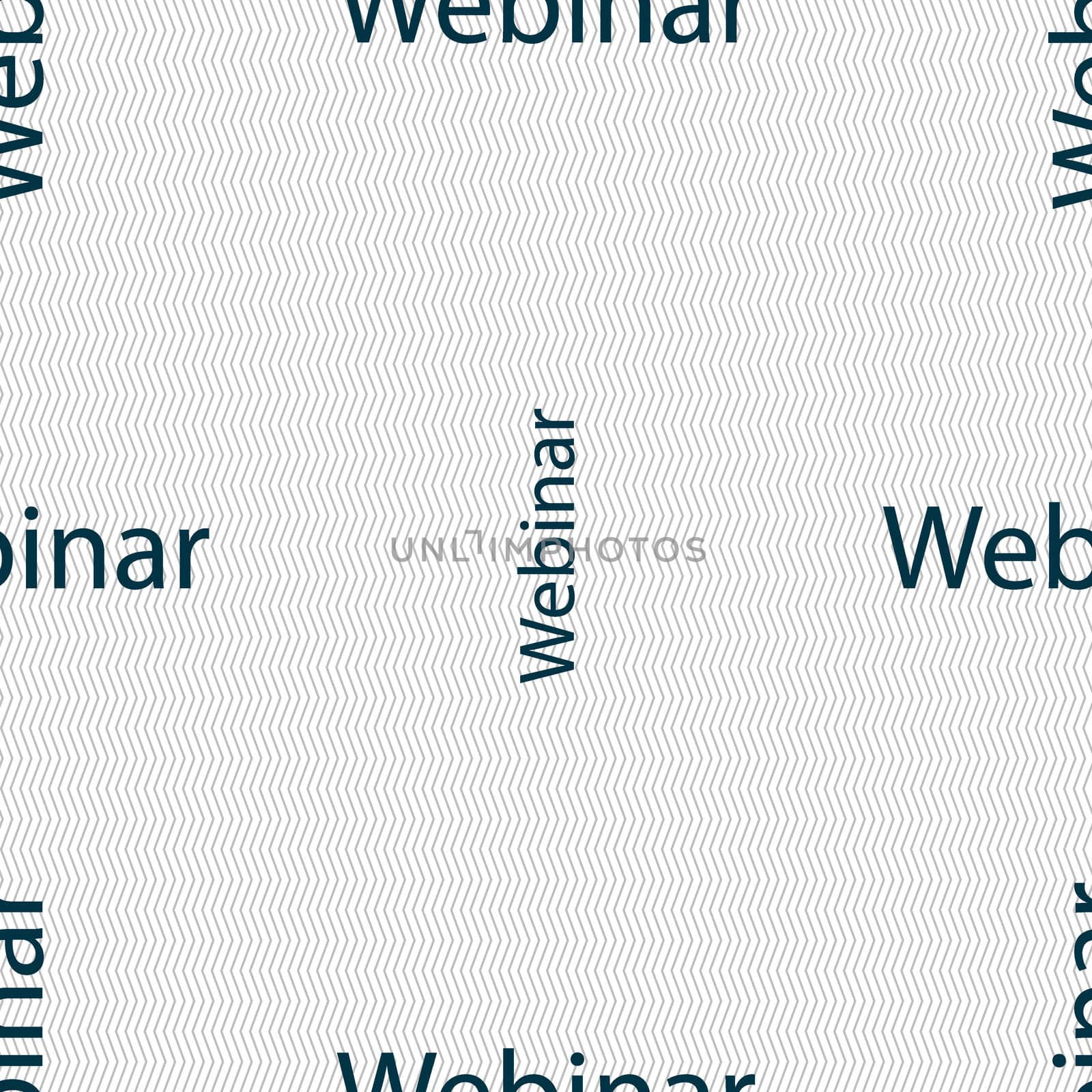 Webinar web camera sign icon. Online Web-study symbol. Seamless abstract background with geometric shapes. illustration