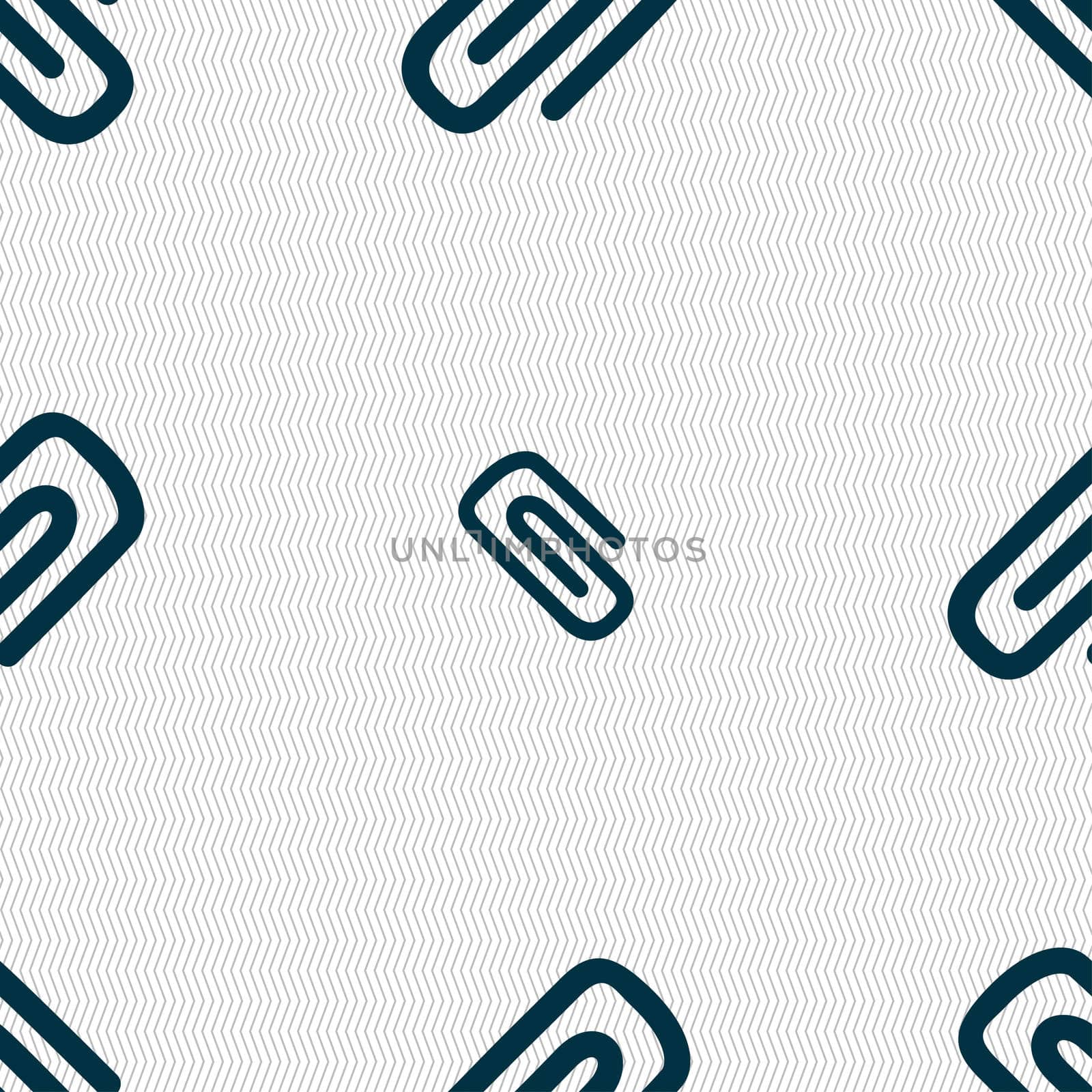 clip to paper icon sign. Seamless pattern with geometric texture.  by serhii_lohvyniuk