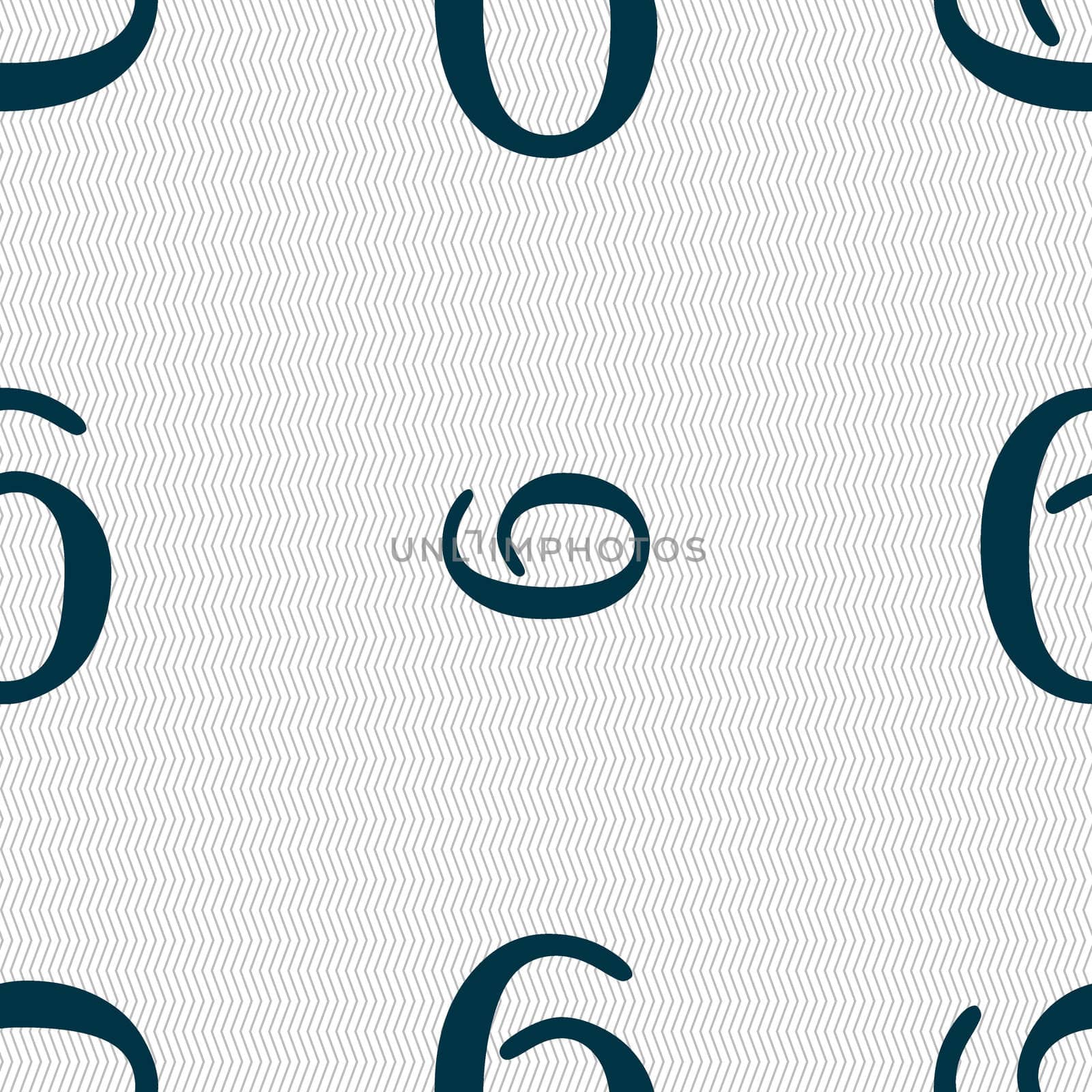 number six icon sign. Seamless abstract background with geometric shapes.  by serhii_lohvyniuk