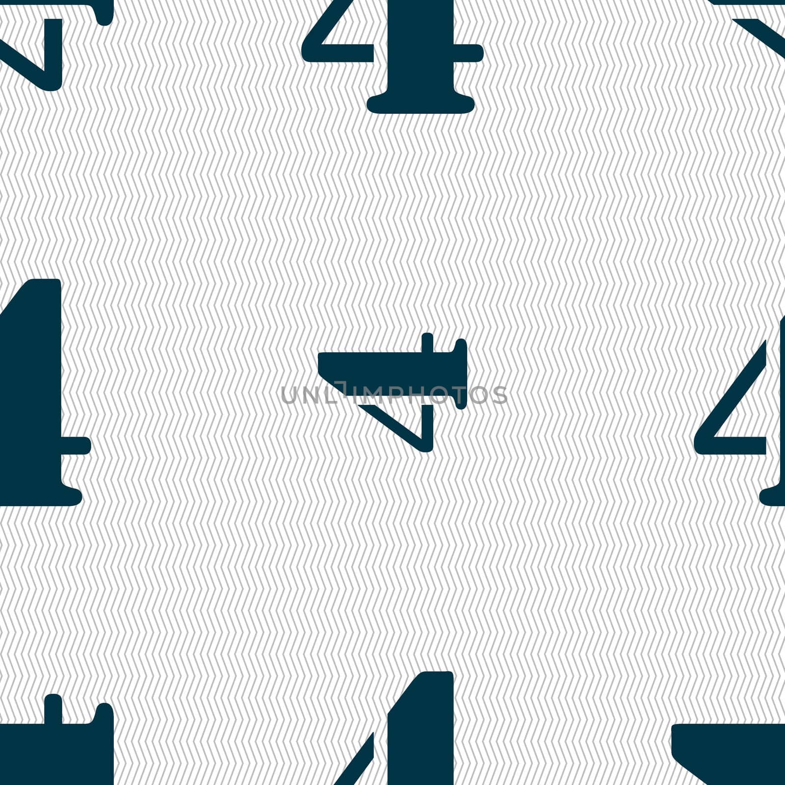 number four icon sign. Seamless abstract background with geometric shapes.  by serhii_lohvyniuk