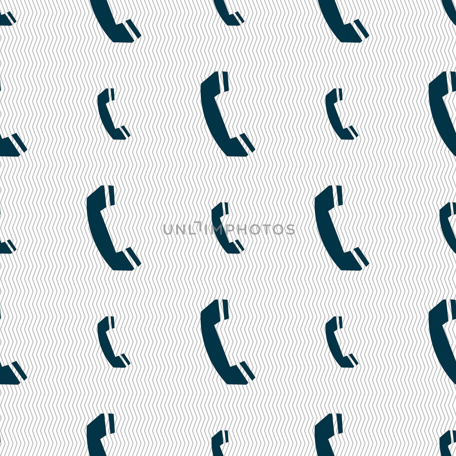 Phone sign icon. Support symbol. Call center. Seamless abstract background with geometric shapes.  by serhii_lohvyniuk